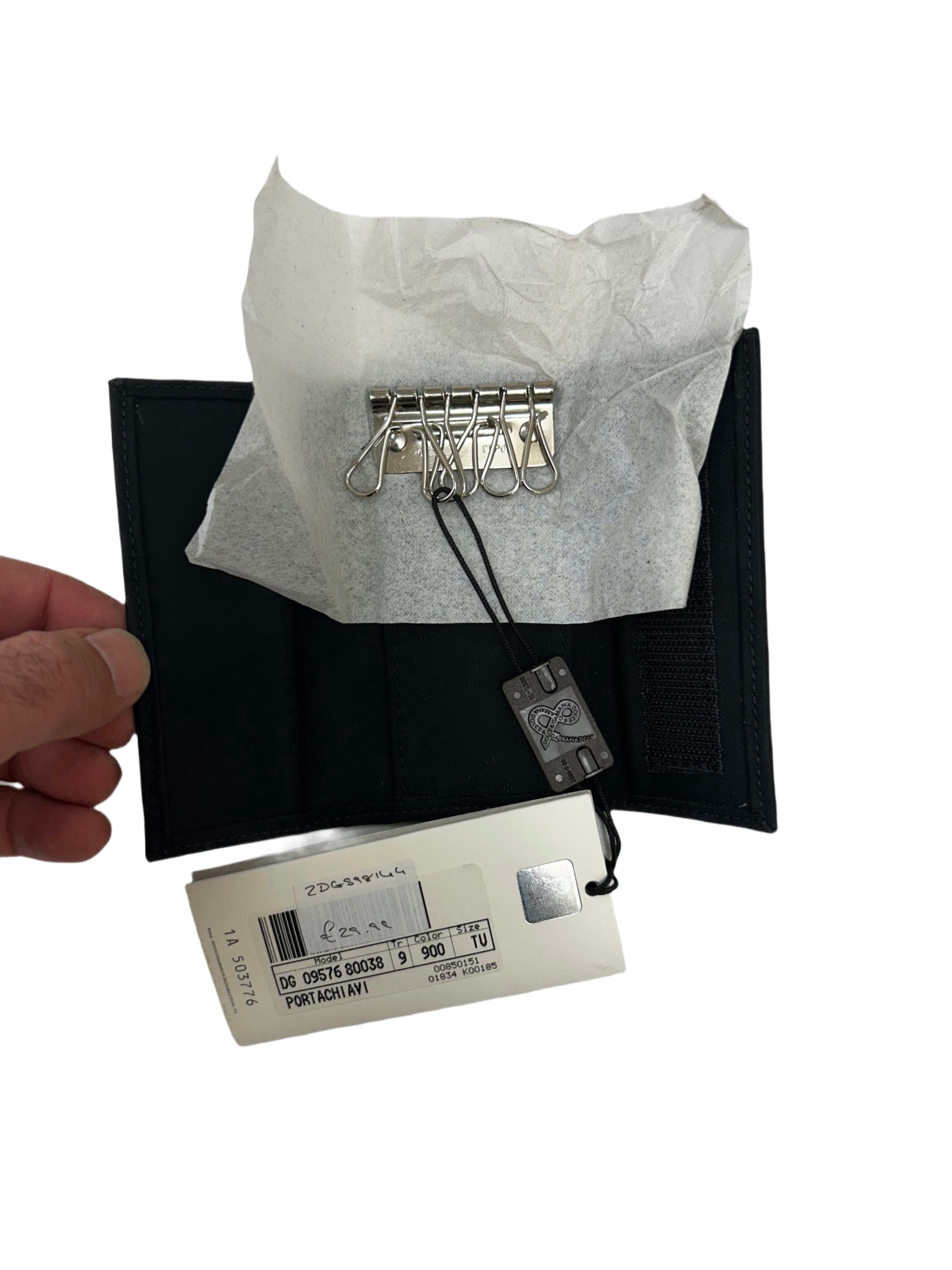 Dolce & Gabbana D&G ( Dolce & Gabbana ) Black Key Wallet With Embossed Logo Size ONE SIZE - 3 Thumbnail