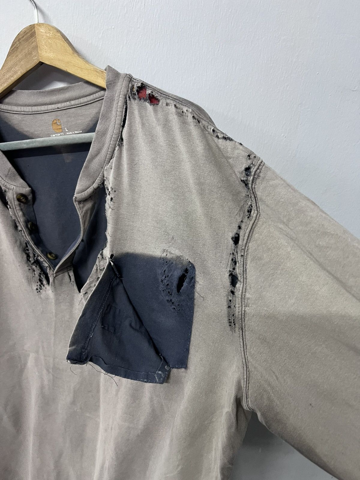 Vintage VINTAGE THRASHED LONG SLEEVE CARHARTT Size US XL / EU 56 / 4 - 5 Thumbnail