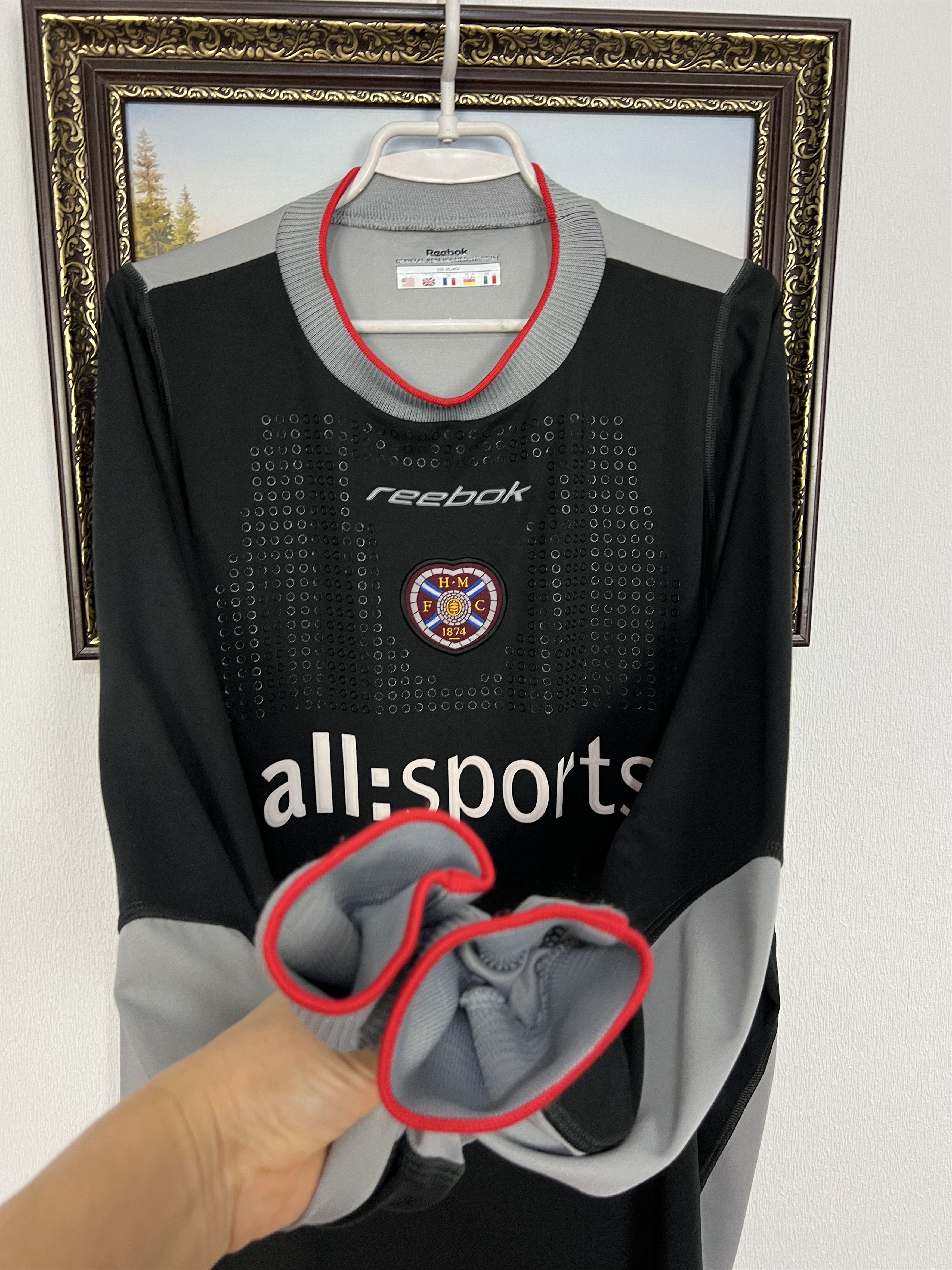 Reebok Heart Of Midlothian Goalkeeper football shirt 2002 Jersey Size US XXL / EU 58 / 5 - 5 Thumbnail
