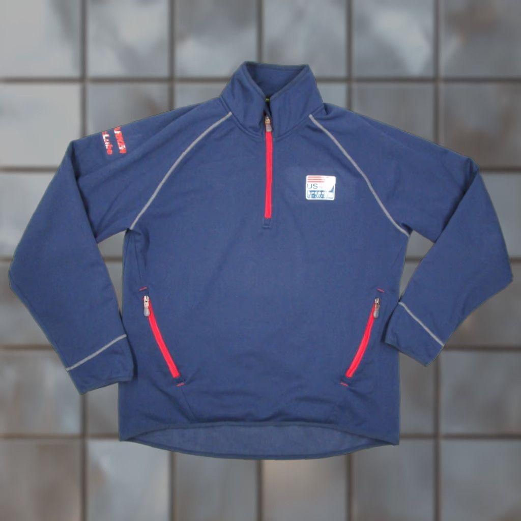 Sperry Sperry Top Sider Jacket Mens Large Blue US Sailing Team 1/4 Zip Pullover USA Size US L / EU 52-54 / 3 - 1 Thumbnail