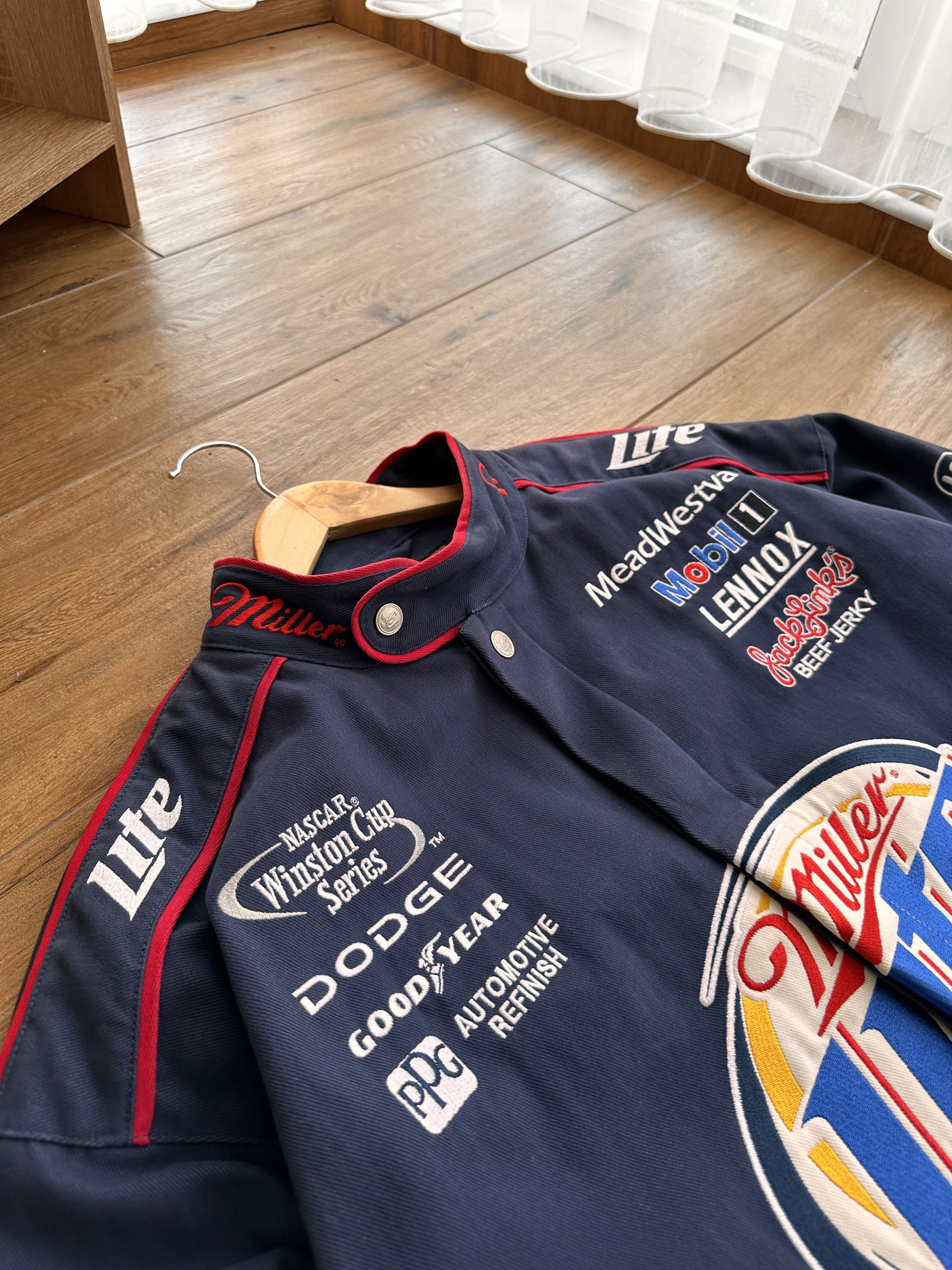 NASCAR Vintage Rusty Wallace NASCAR Miller Lite Chase Racing Jacket Size US XL / EU 56 / 4 - 14 Thumbnail