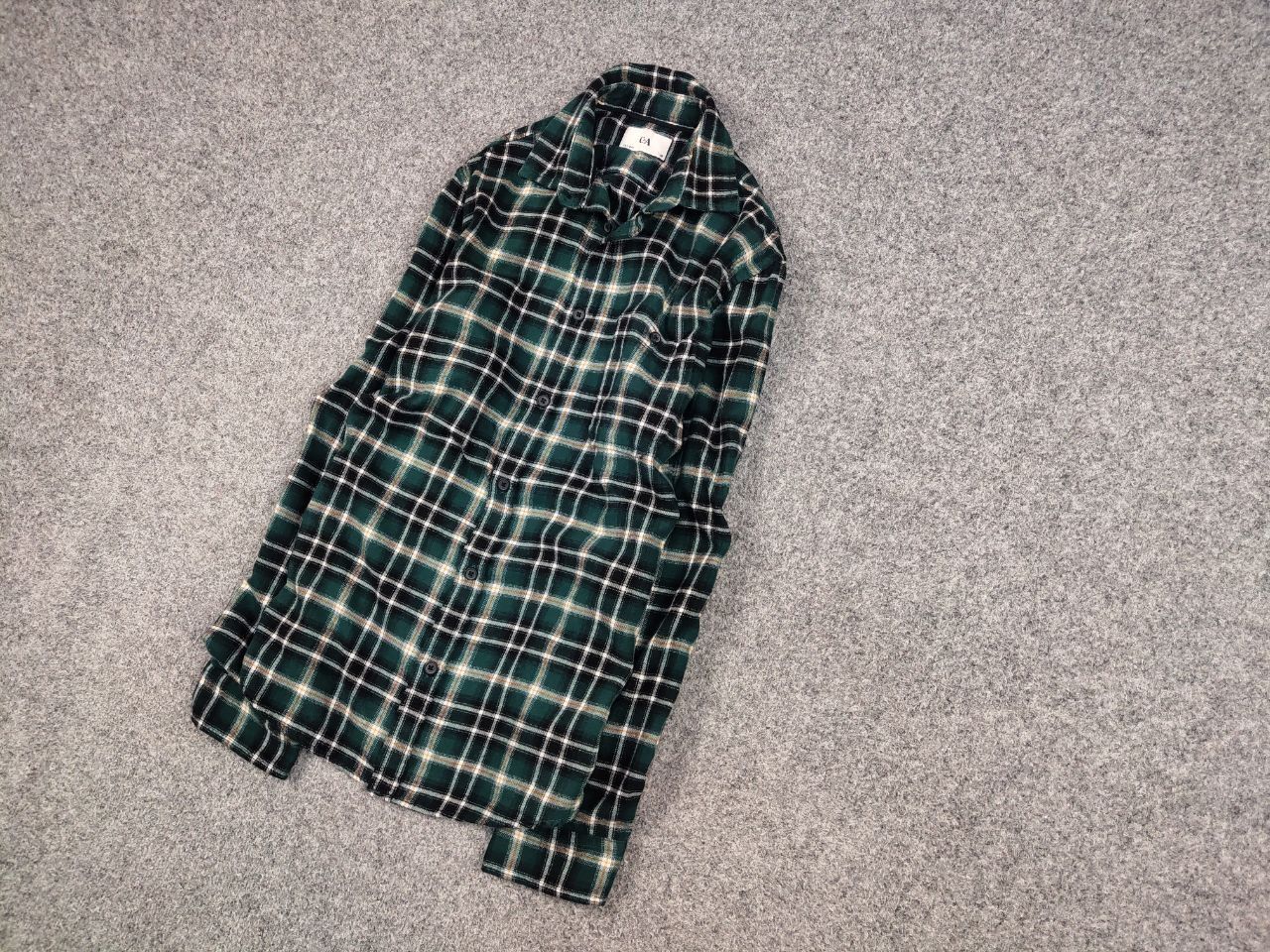 Flannel Vintage 90's Flannel Checkered Dark Shirt Travis Scott Style Size US M / EU 48-50 / 2 - 3 Thumbnail