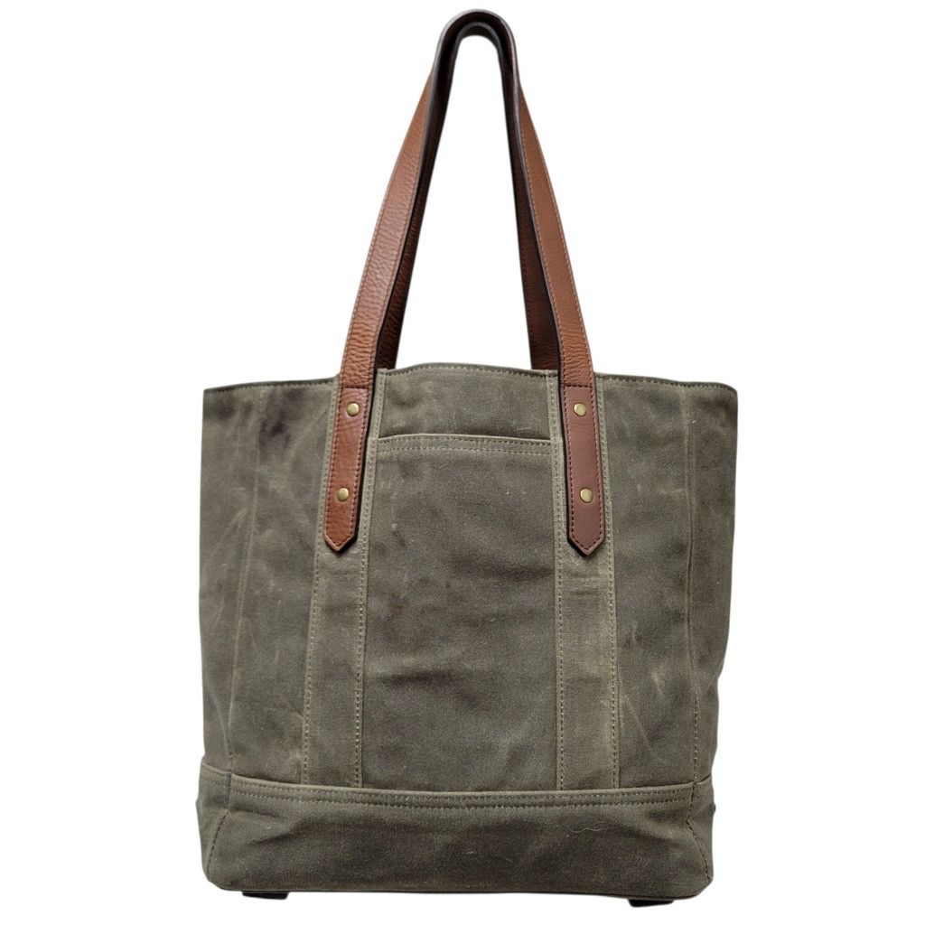 Tecovas Tecovas Moss Green Distressed Waxed Canvas Carry-on Olive To Size ONE SIZE - 1 Thumbnail