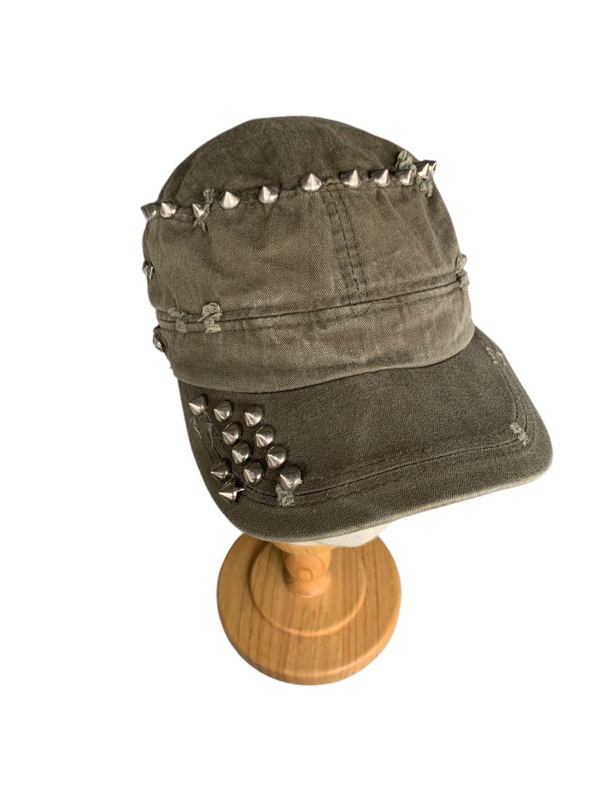 Japanese Brand × Kapital × Vintage JAPANESE STUDDED PUNK STYLE DISTRESSED CAP☠️🎌 Size ONE SIZE - 8 Thumbnail