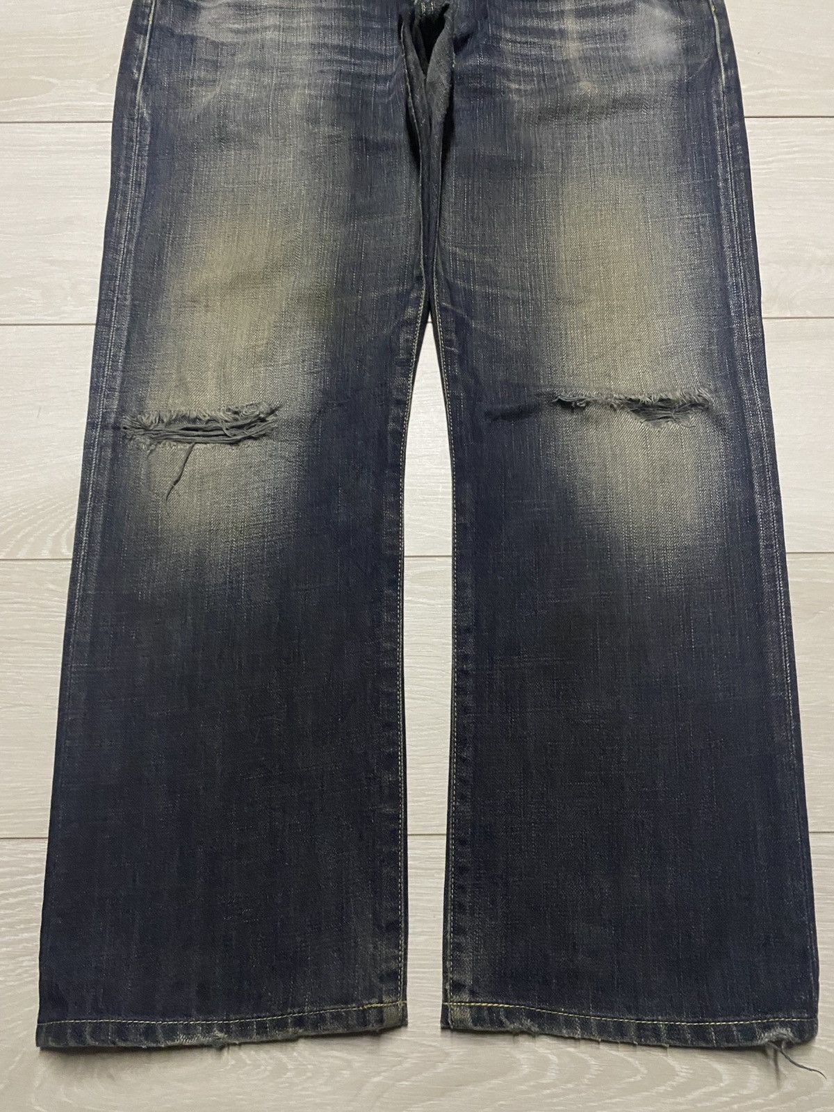 Edwin Vintate Edwin 504R Mud Wash Distressed Baggy Jeans Size US 36 / EU 52 - 5 Thumbnail