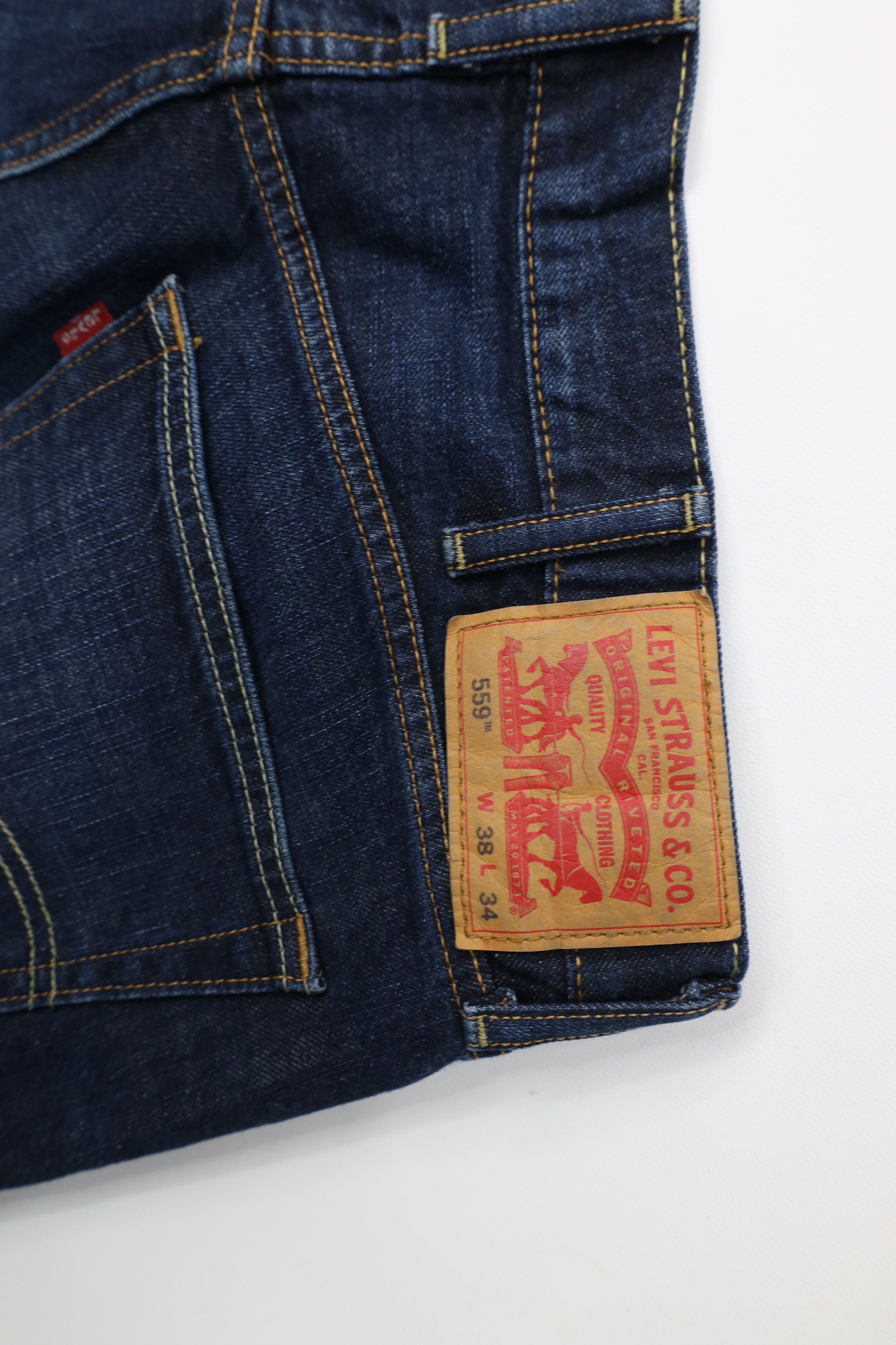 Levi's Vintage Y2K Levis 559 Relaxed Straight Wide Leg Denim Jeans Size US 38 / EU 54 - 13 Thumbnail