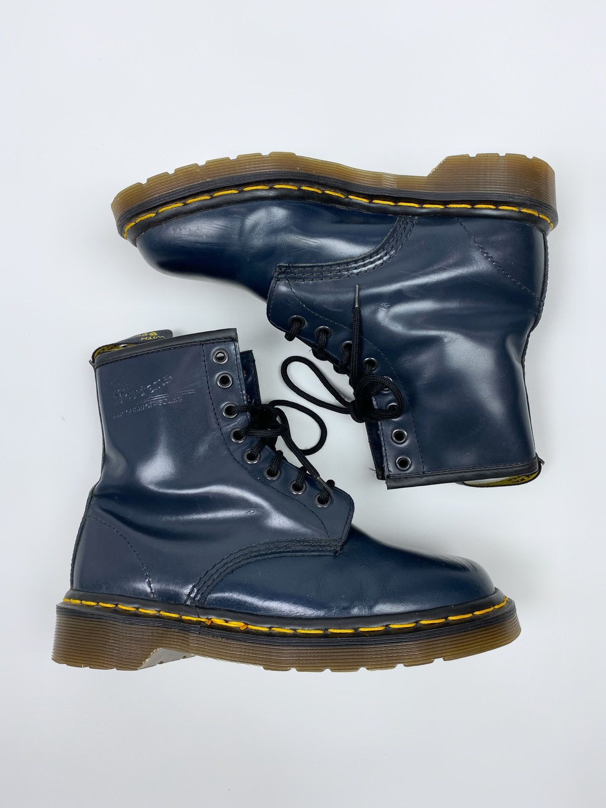 Dr. Martens Dr. Martens 1460 8 Eye Navy Smooth Leather Ankle Boots Size US 7.5 / IT 37.5 - 5 Thumbnail
