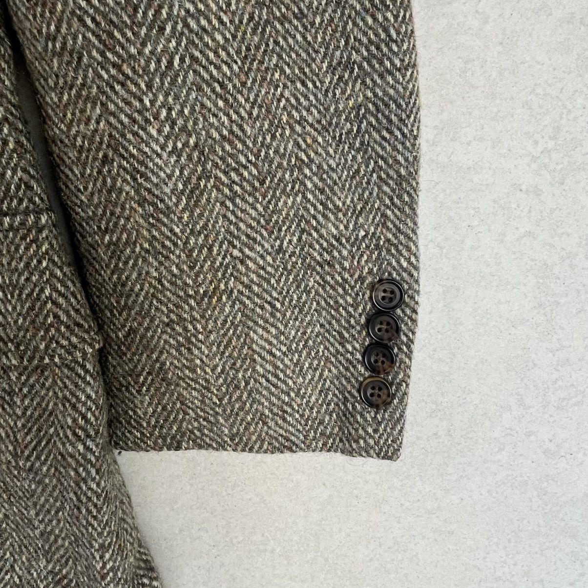 Other Vintage Herringbone Wool blazer Button Green & brown Colour Size 34R - 6 Thumbnail