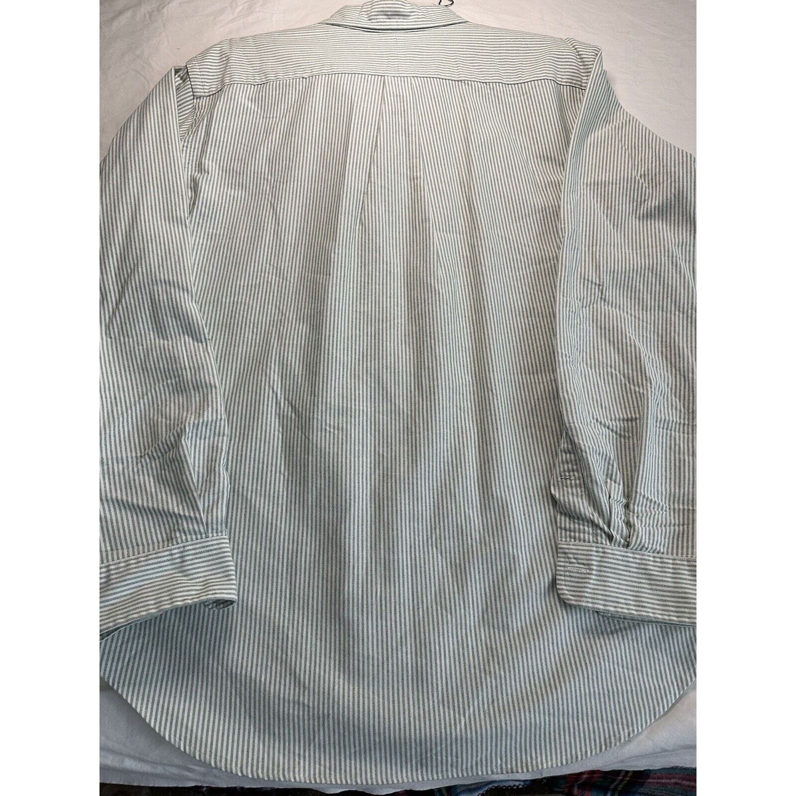 Ralph Lauren Ralph Lauren Custom Fit, XL Shirt Green White Striped/Pony Size US XL / EU 56 / 4 - 10 Thumbnail