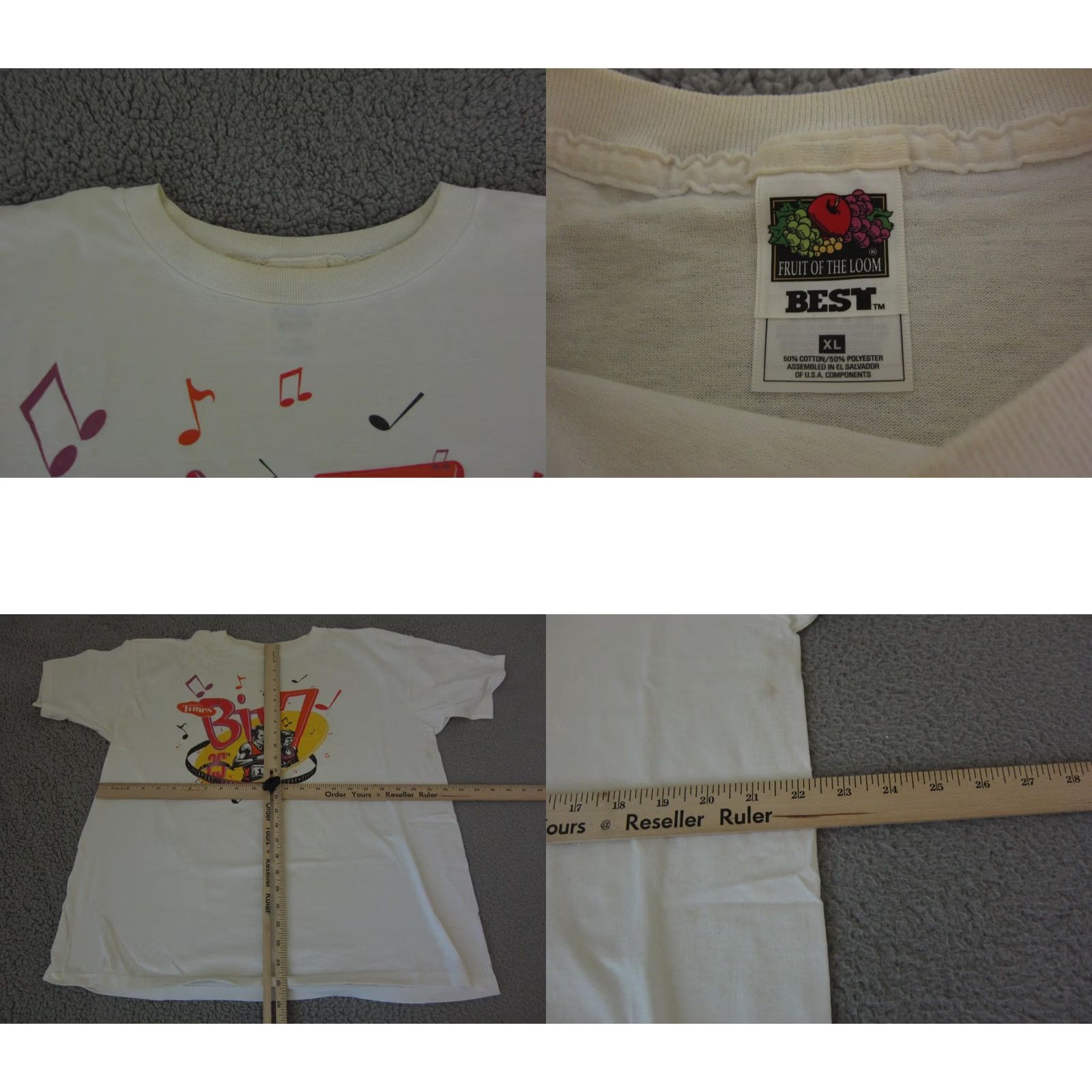 Fruit Of The Loom VINTAGE Distance Running Shirt Mens XL White 5K Run Walk Fruit of the Loom Shirt Short Sleeve Crew Neck Jersey 80s 90s Classic Moms Mens Size US XL / EU 56 / 4 - 8 Thumbnail