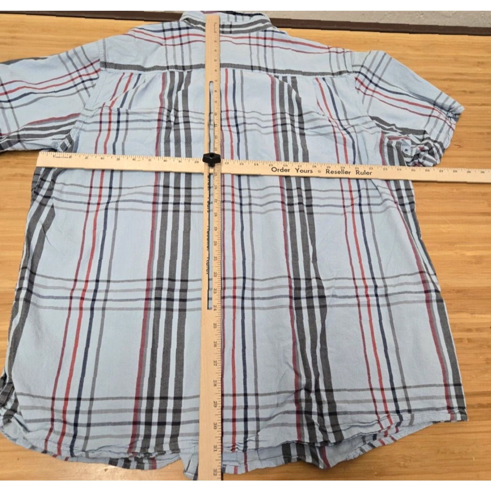 Carhartt Carhartt Shirt Men's XLT Button-Up Plaid Short Sleeve Loose Fit Blue Size US XL / EU 56 / 4 - 6 Thumbnail