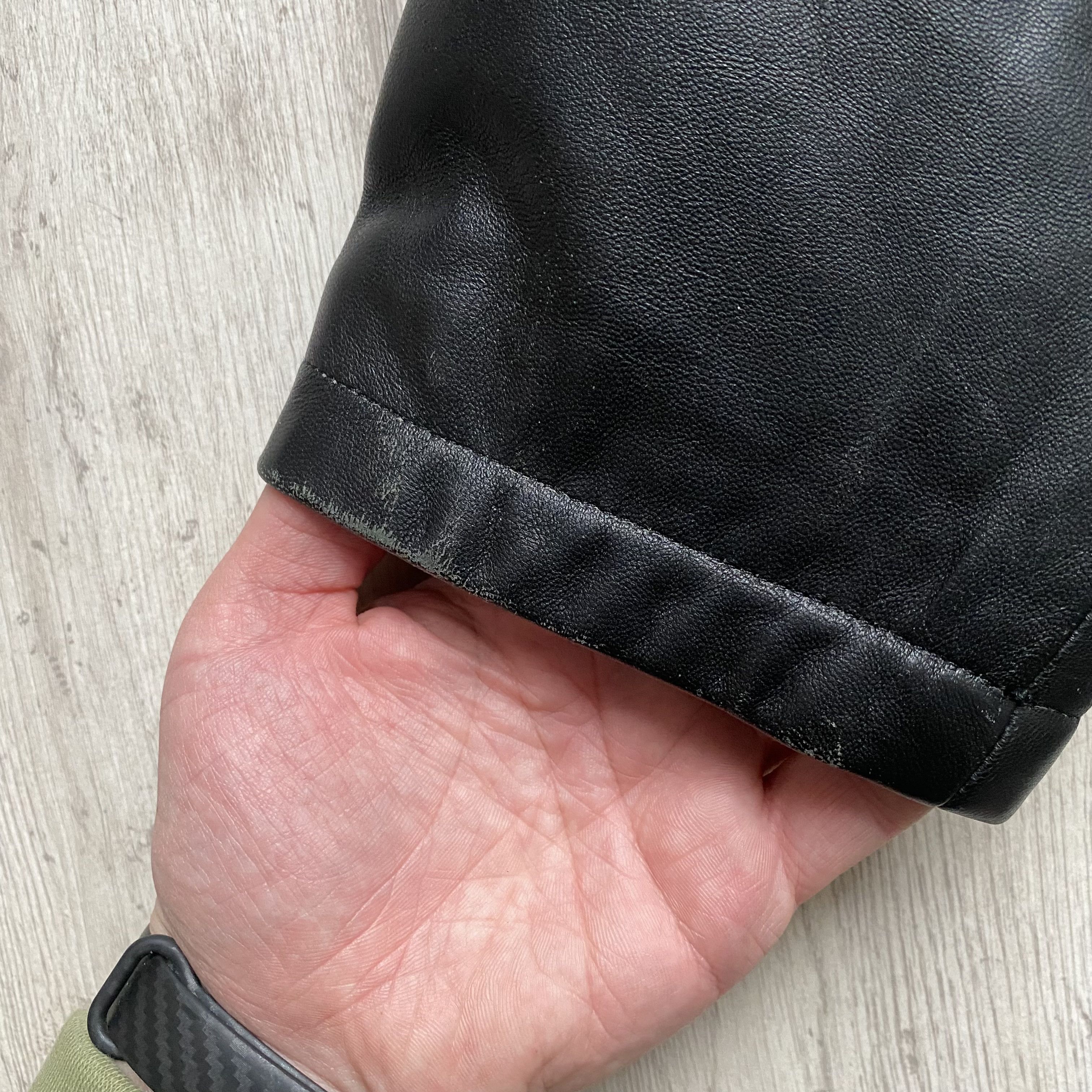 Genuine Leather 🔥 Vintage 90s Designer Leather Jacket USA Balenciaga style Size US L / EU 52-54 / 3 - 8 Thumbnail