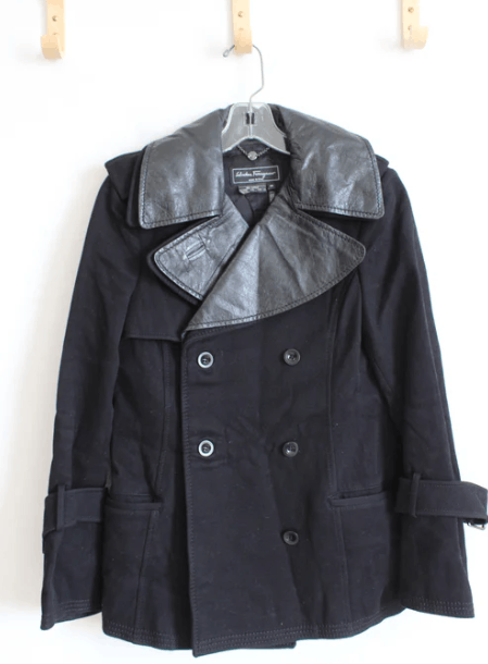Salvatore Ferragamo Salvatore Ferragamo Black Leather Jacket RARE FIND Excellent Size M / US 6-8 / IT 42-44 - 1 Thumbnail