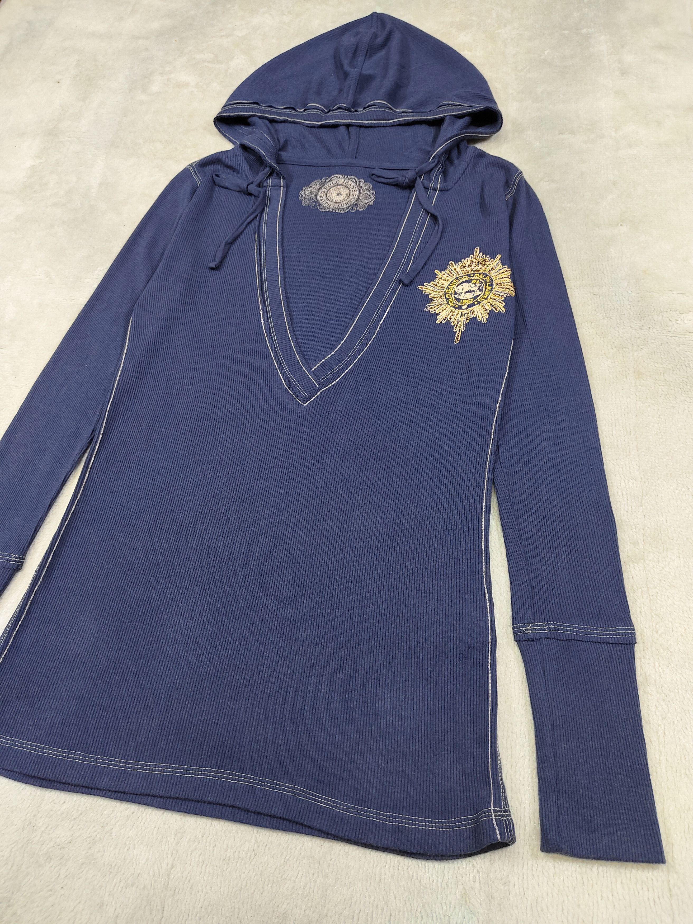Polo Ralph Lauren 🔥Polo Jeans Ralph Lauren Embroidered Hoodie Size M / US 6-8 / IT 42-44 - 2 Thumbnail