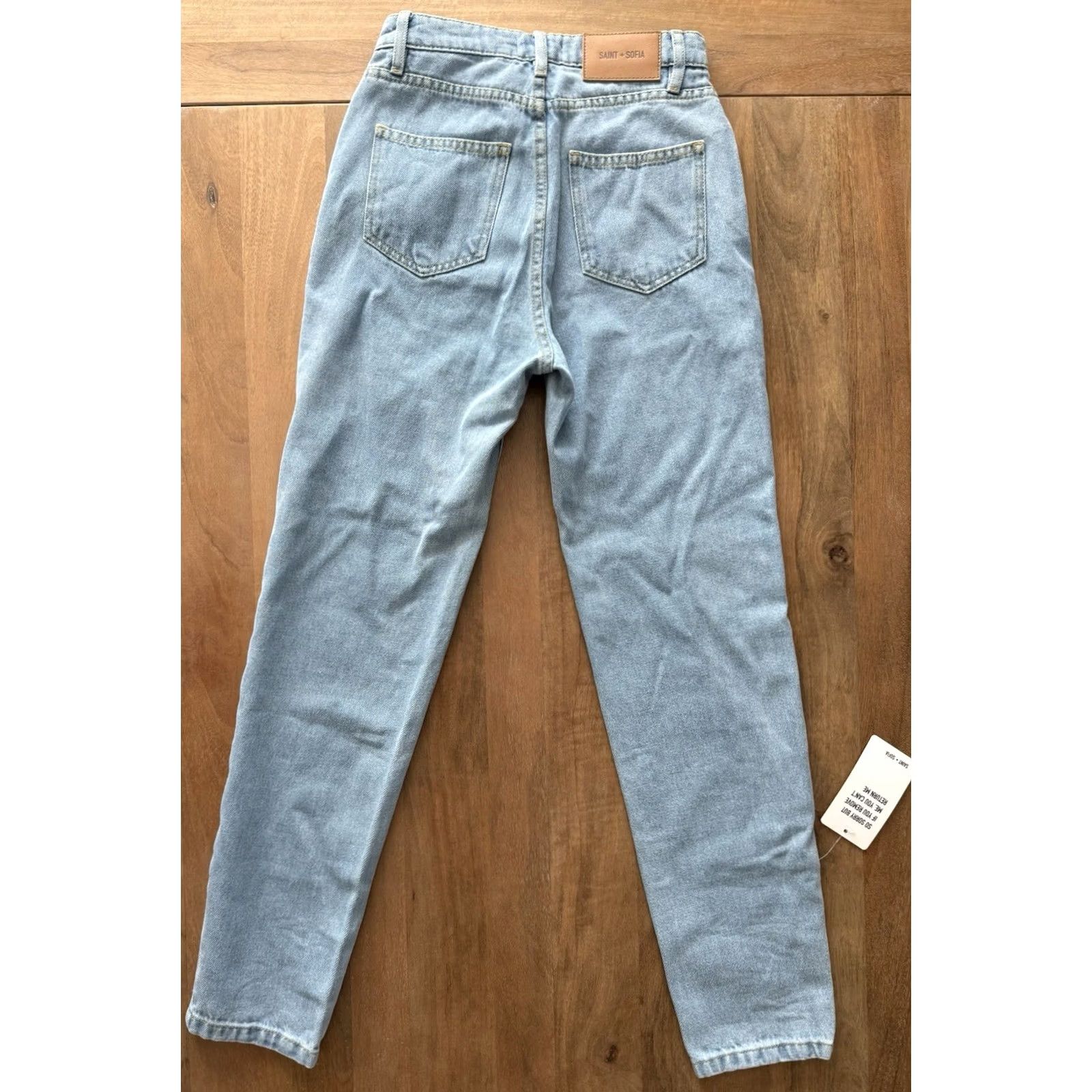 Vintage Saint + Sofia Jeans Women’s Size 24 Light Wash High Rise Denim Tapered 5-Pocket Blue 100% Cotton Regular Rise Jeans Womens Size 42" / US 20 - 2 Thumbnail