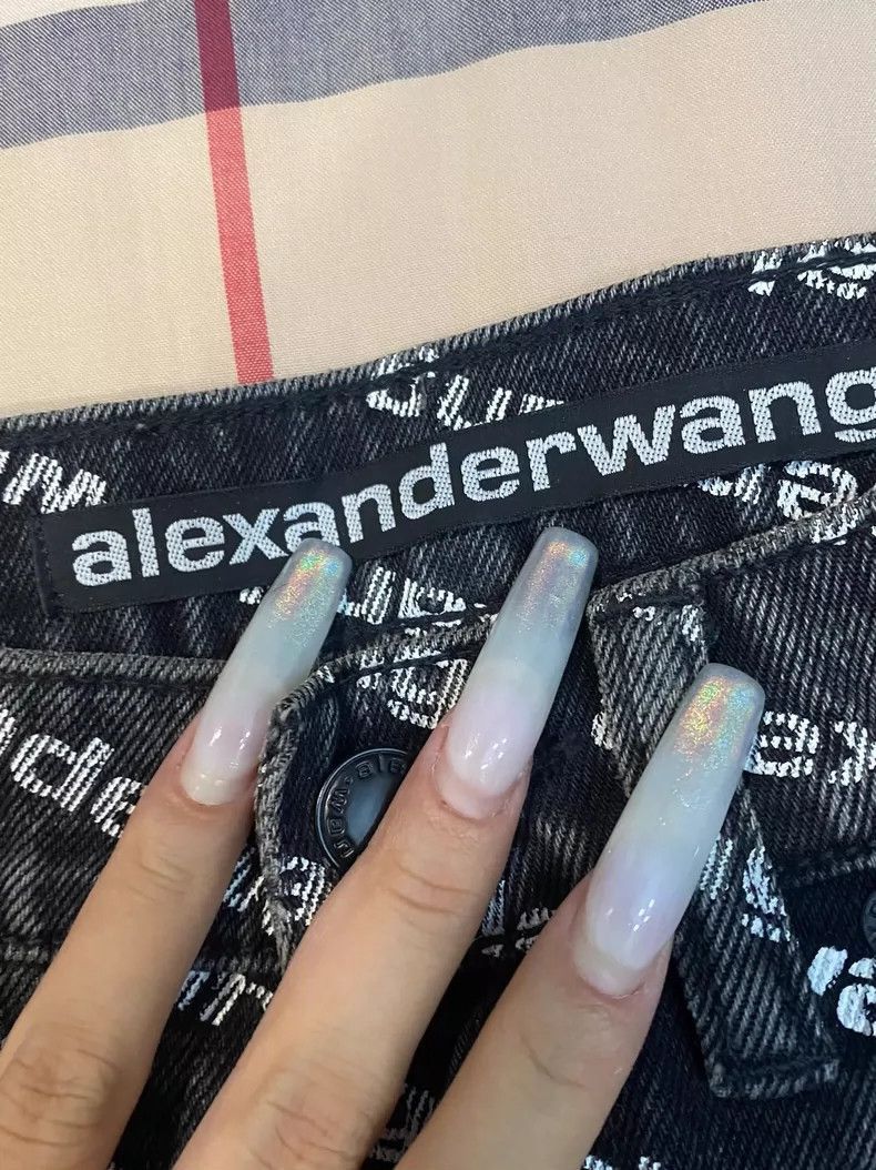Alexander Wang Alexander Wang Logo Printed Jeans- Size 26" / US 2 / IT 38 - 2 Thumbnail