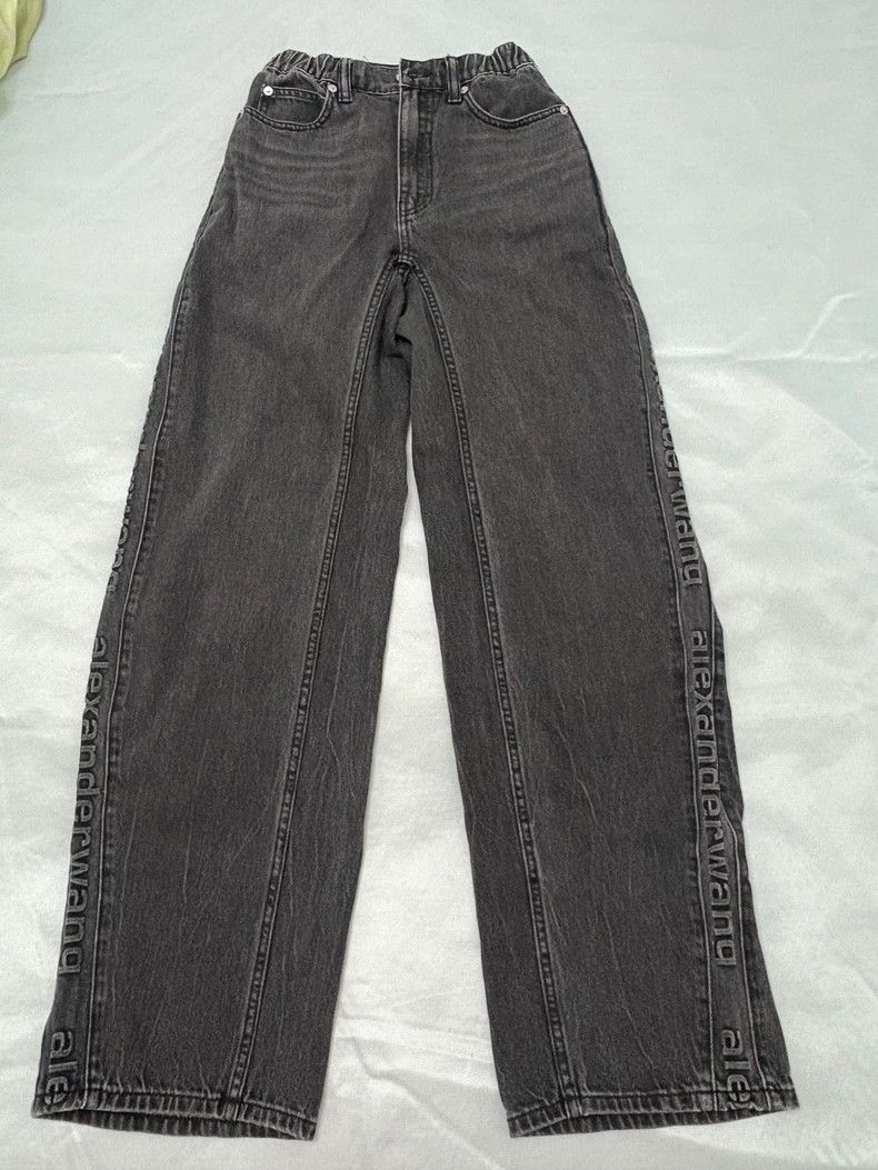 Alexander Wang Alexander Wang Gray Wide-Leg Jeans Size 23" - 1 Thumbnail