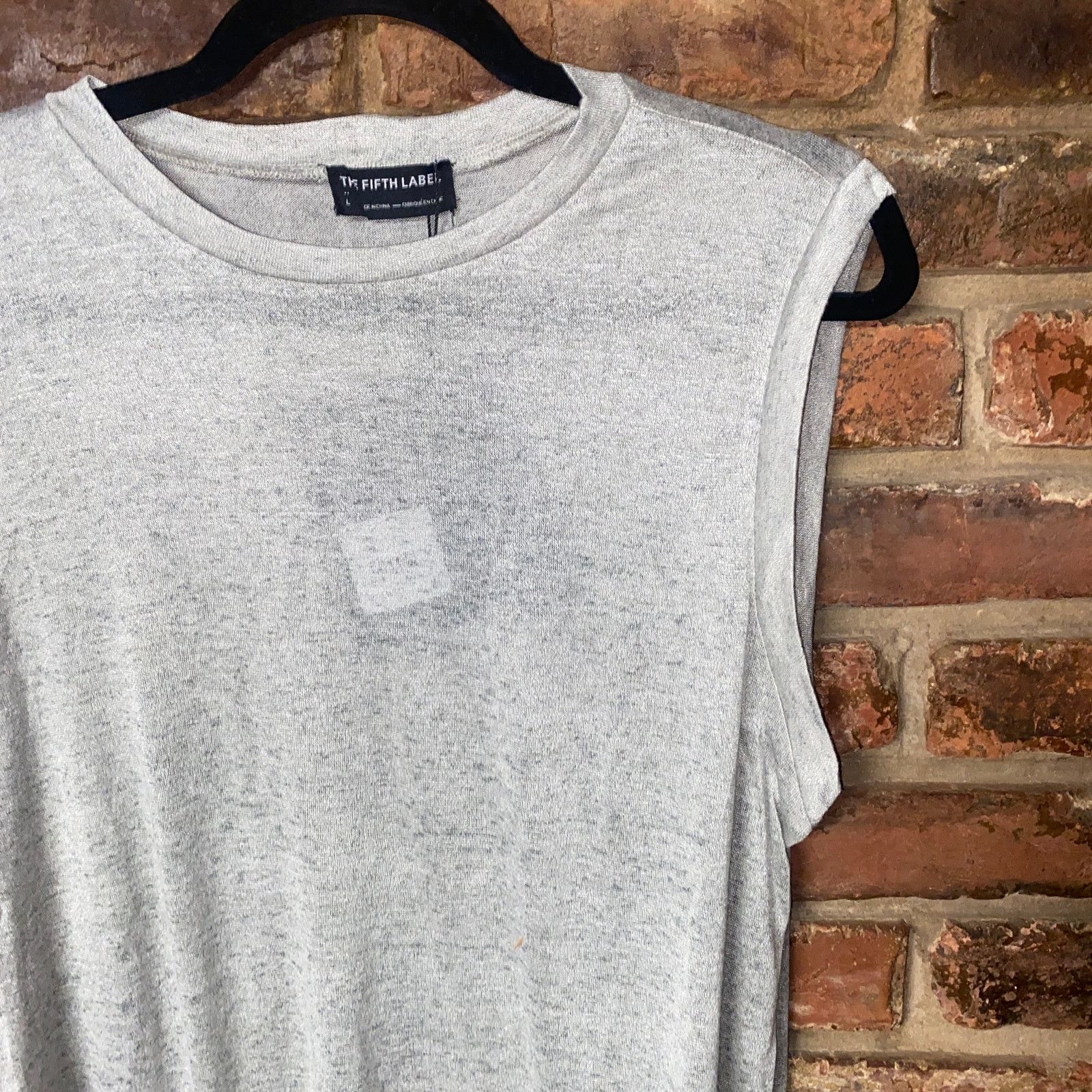 Other NWT The Fifth Sun Gray Light Knit Nine Days Tank Top Large Size L / US 10 / IT 46 - 3 Thumbnail