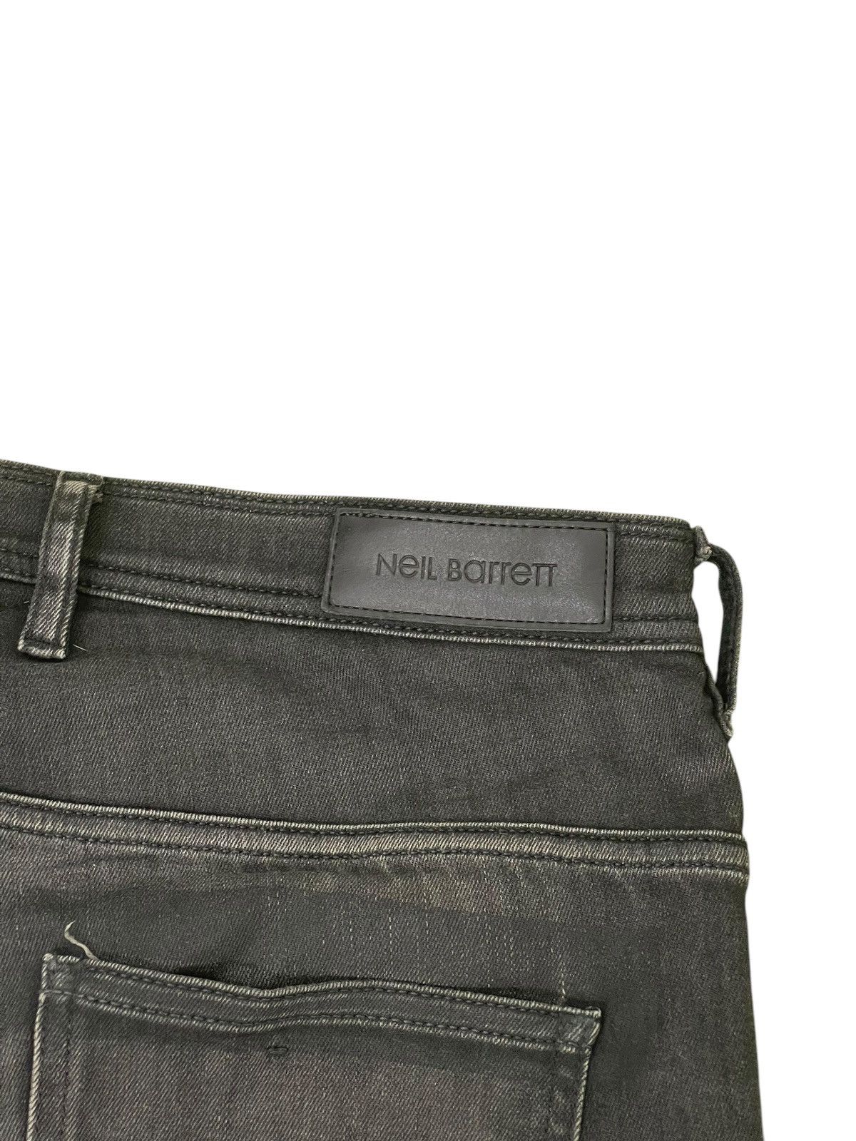 Neil Barrett Skinny Jeans Neil Barrett Italy Stretch Faded Black 1🟦0 Size US 32 / EU 48 - 15 Thumbnail