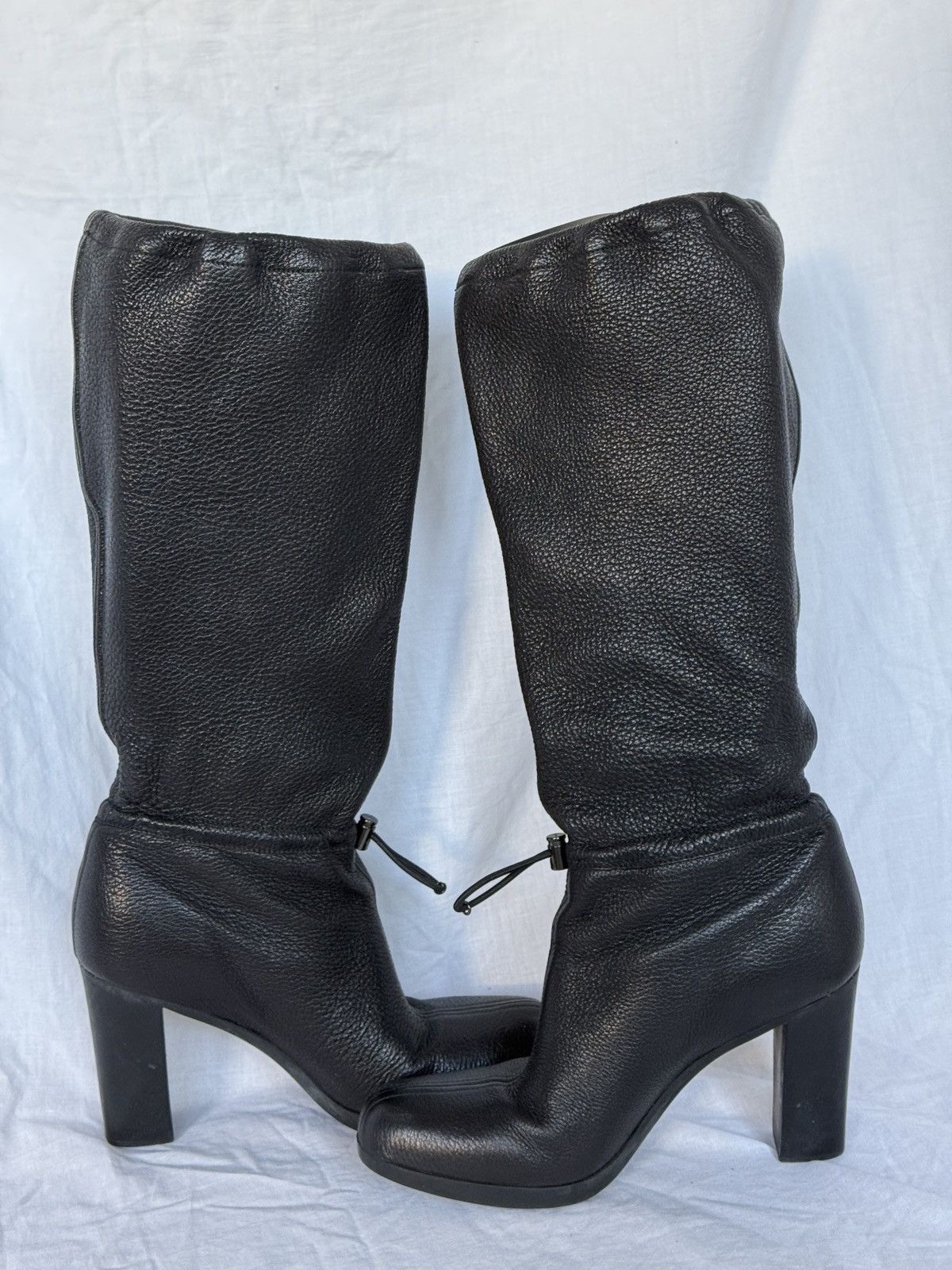 Prada Prada Black Leather Biker Boots Size US 6 / IT 36 - 8 Thumbnail
