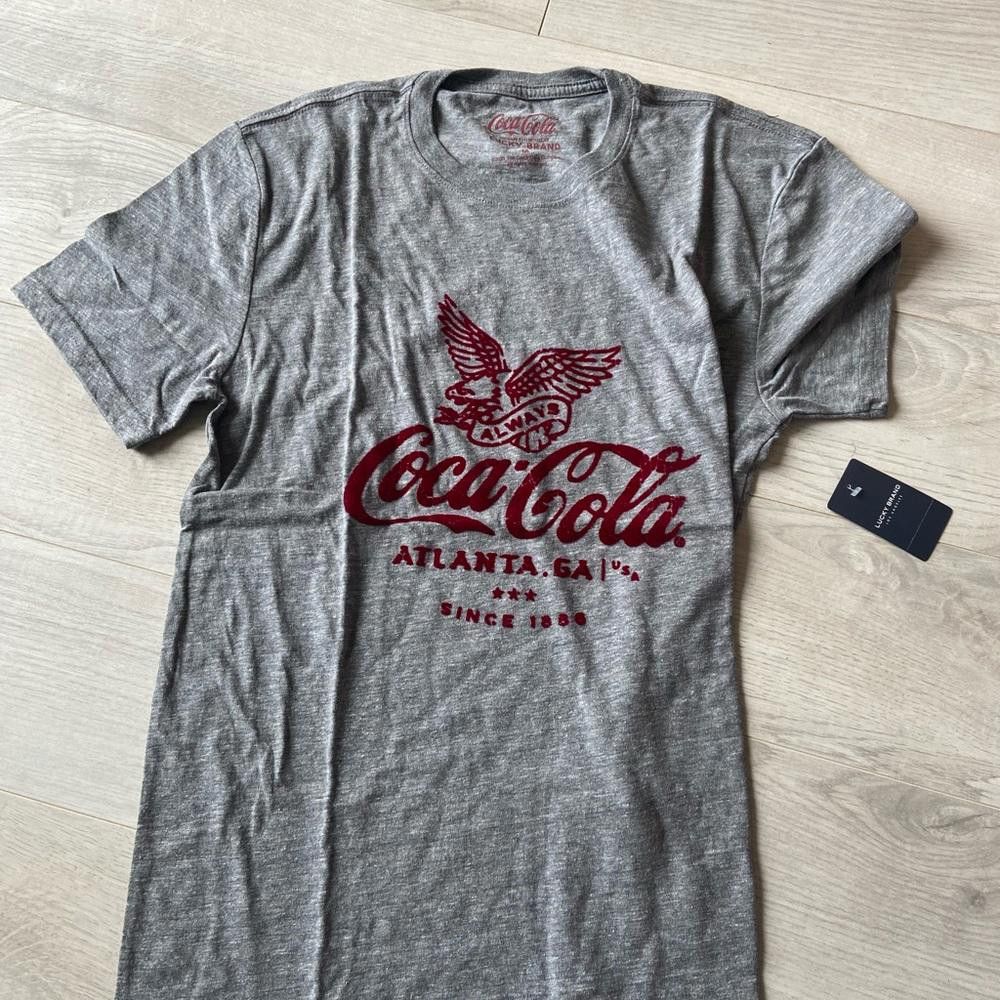 Lucky Brand Lucky Brand Grey Coca Cola Eagle Graphic Short Sleeve Top Size US M / EU 48-50 / 2 - 1 Thumbnail