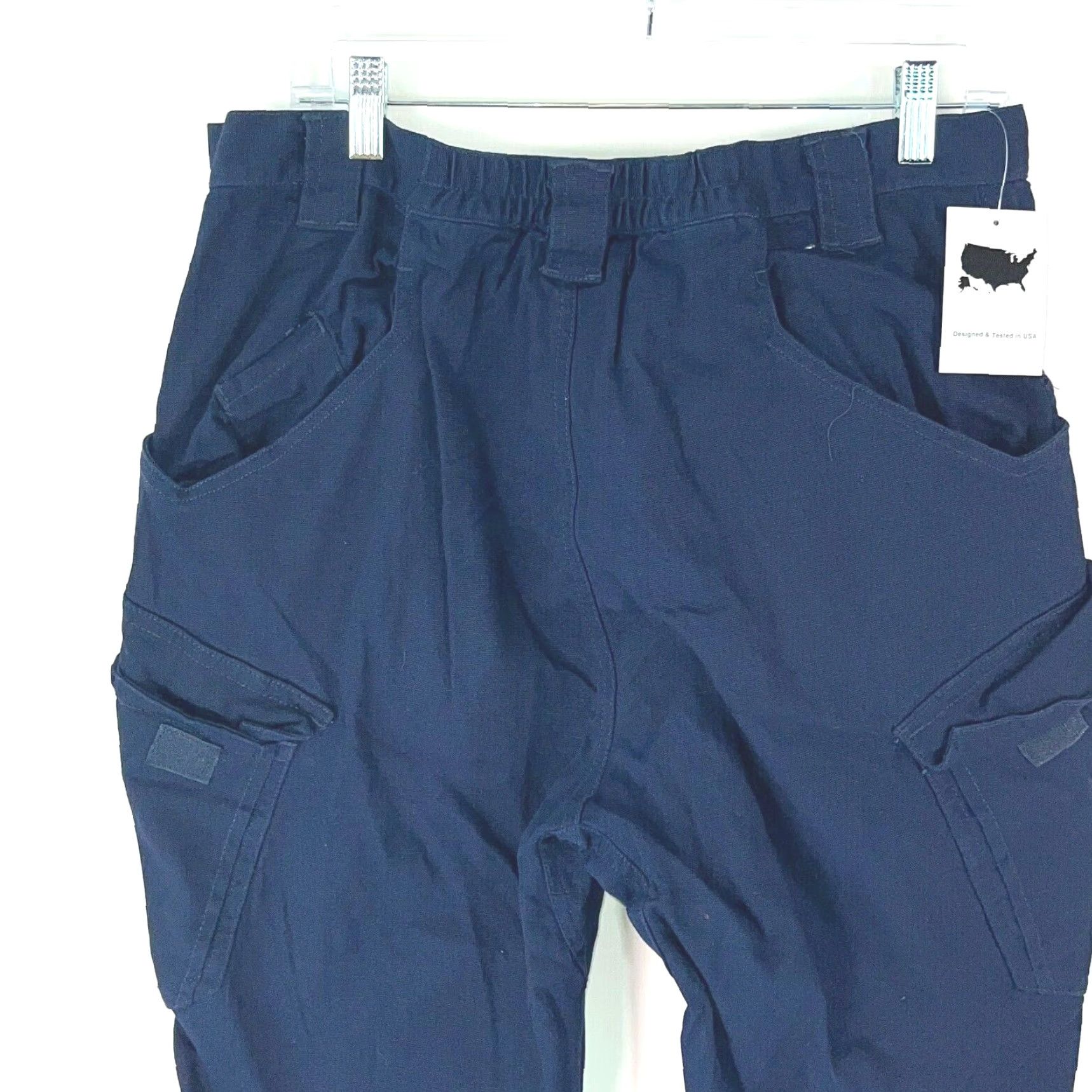 Vintage Mens Designed And Tested In USA Cargo Pants Mid Rise Stretch Blue Size 38X30 Size US 38 / EU 54 - 3 Thumbnail