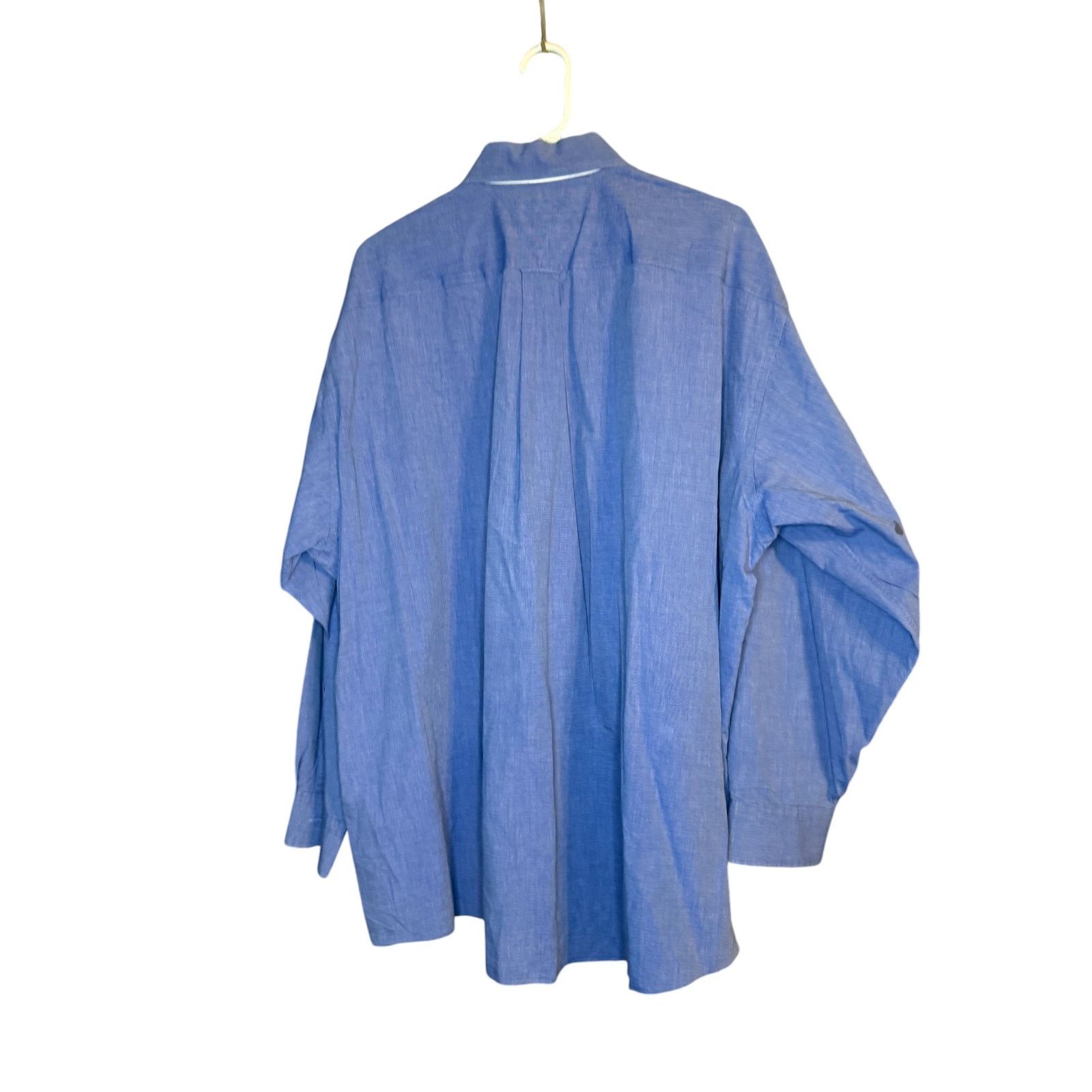 Tommy Hilfiger VINTAGE Tommy Hilfiger Men's Blue Dress Shirt Size 17.5 / 35 Size US XL / EU 56 / 4 - 2 Thumbnail