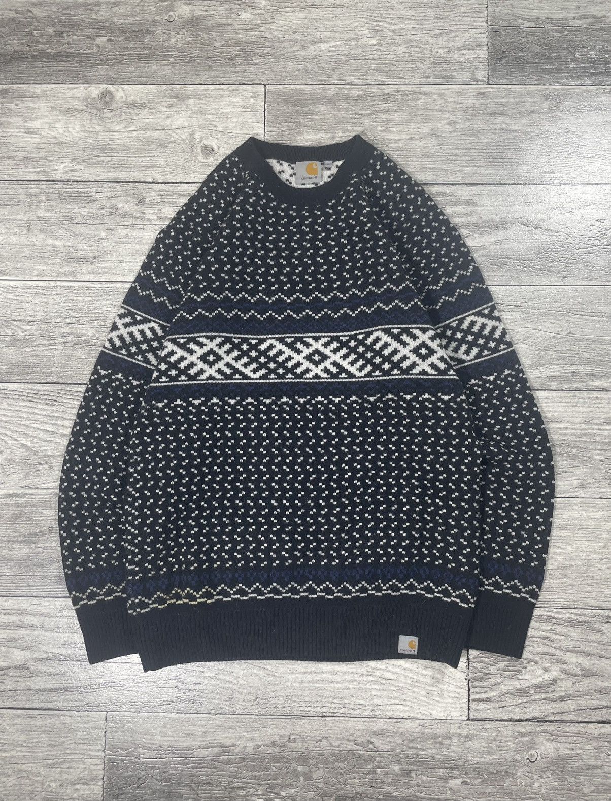 Carhartt Vintage Carhartt Haakon Wool Sweater Abstact Style Size US M / EU 48-50 / 2 - 1 Thumbnail