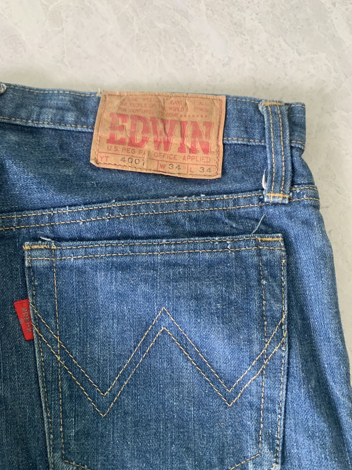 Edwin × Toyo Enterprises × Vintage Vintage 80s Edwin 4007 Flare jeans Size US 34 / EU 50 - 12 Thumbnail