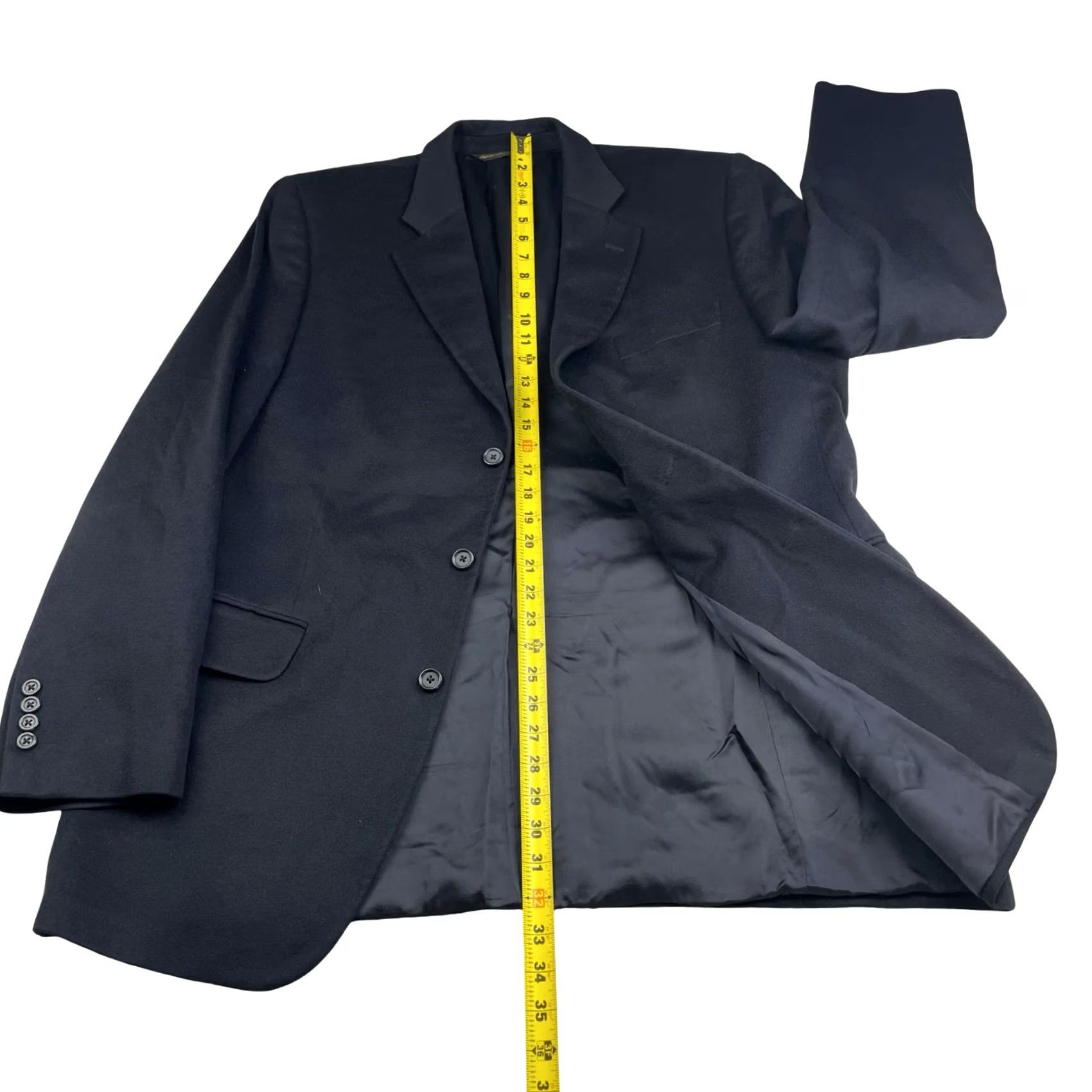 Loro Piana Loro Piana Blazer Men's 44L US 3-Button 100% Cashmere Navy Blue Size 44R - 7 Thumbnail