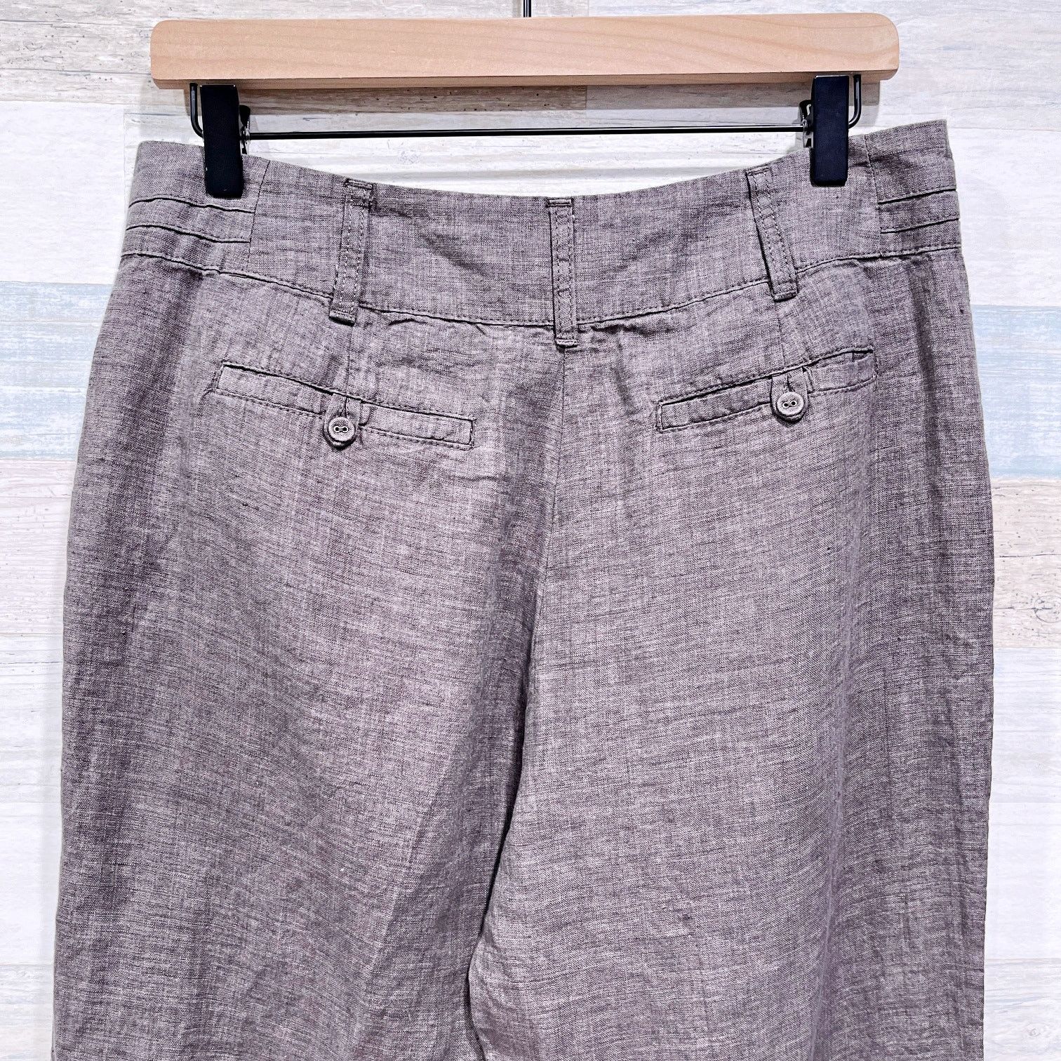 Other Monsoon London Linen Wide Leg Trousers Gray High Rise US 8 Size 30" / US 8 / IT 44 - 5 Thumbnail