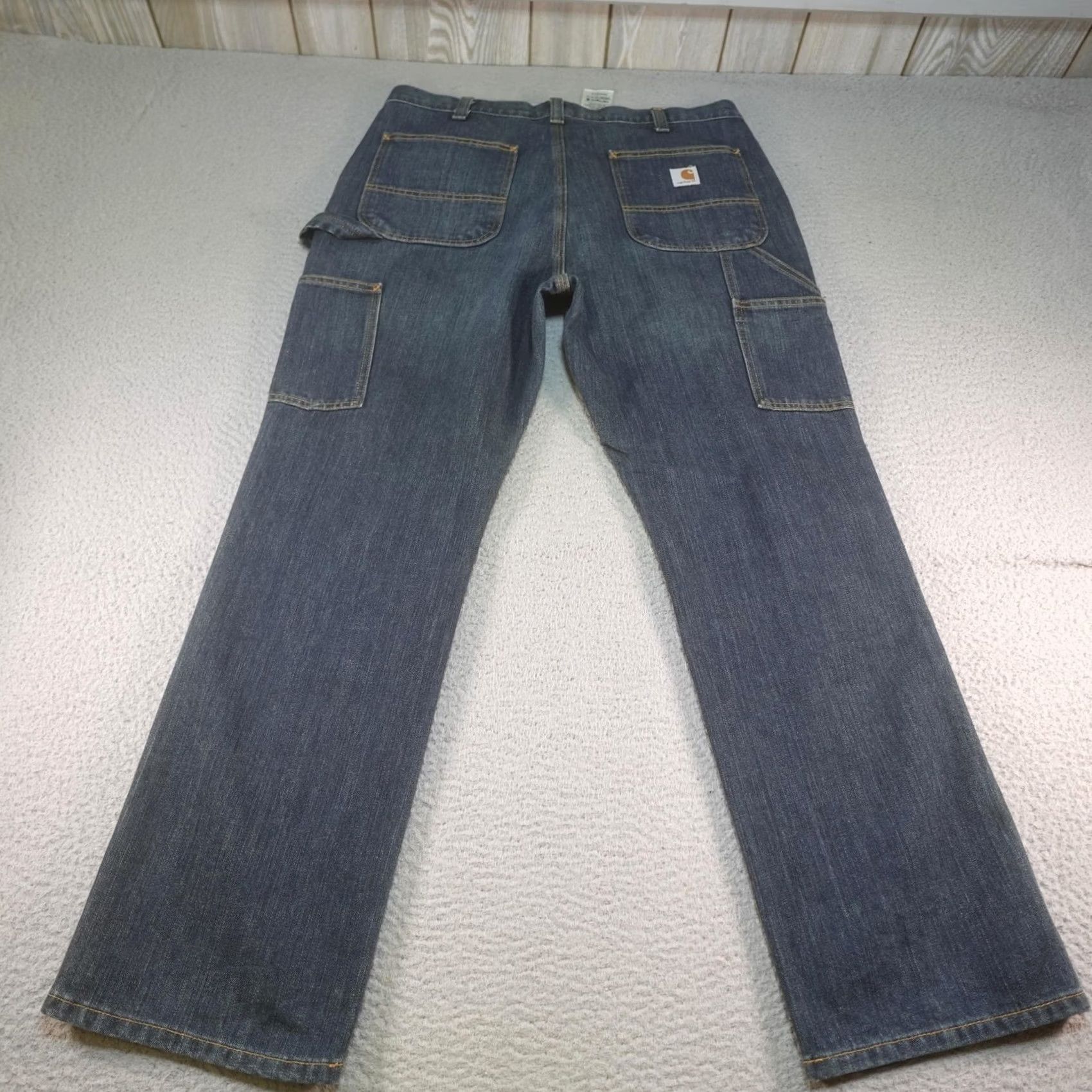 Carhartt Carhartt Jeans Mens 36x30 Relaxed Fit Straight Denim Workwear Chore Blue Casual Pants Size US 36 / EU 52 - 2 Thumbnail