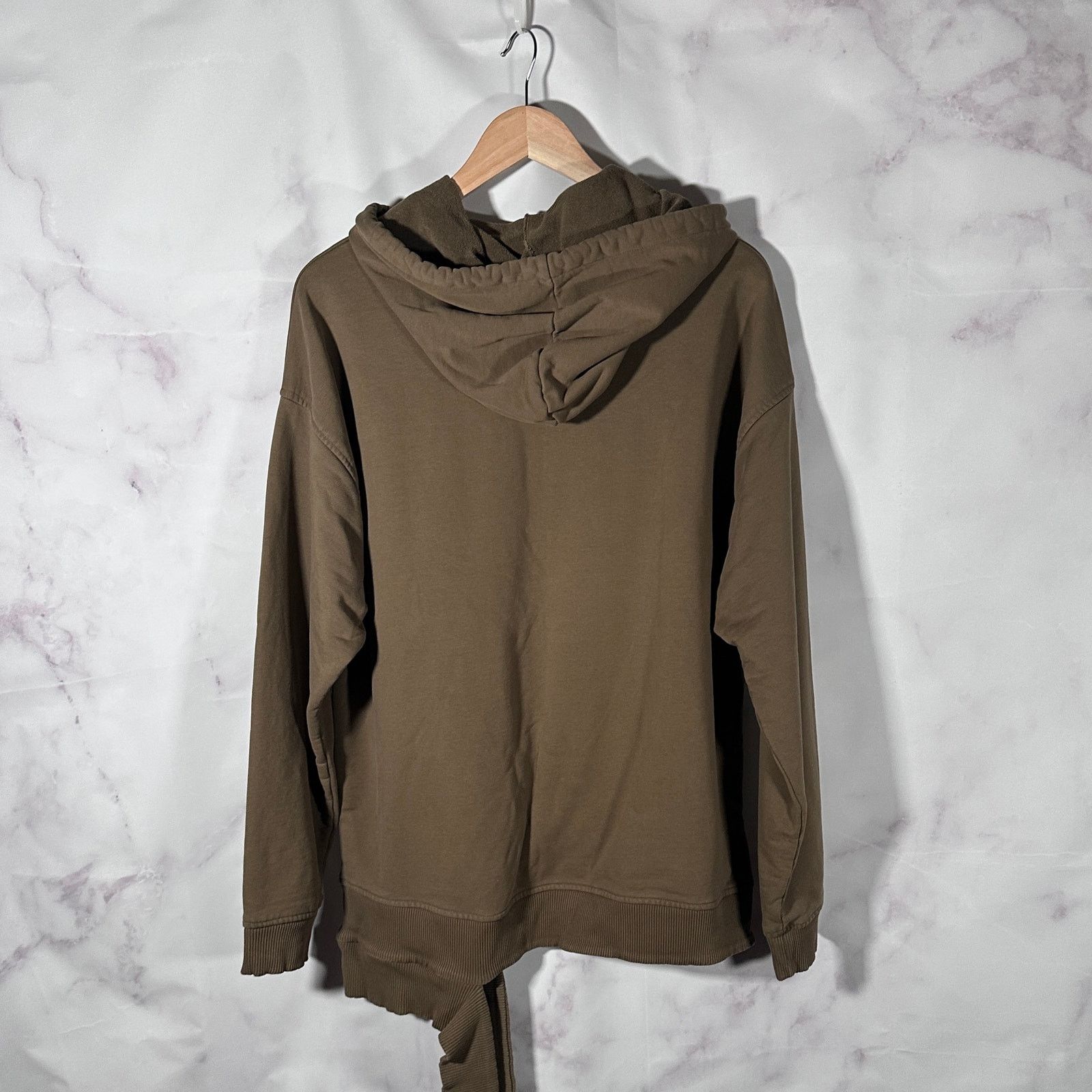 Helmut Lang Olive Double Hem Hoodie Size US L / EU 52-54 / 3 - 5 Thumbnail