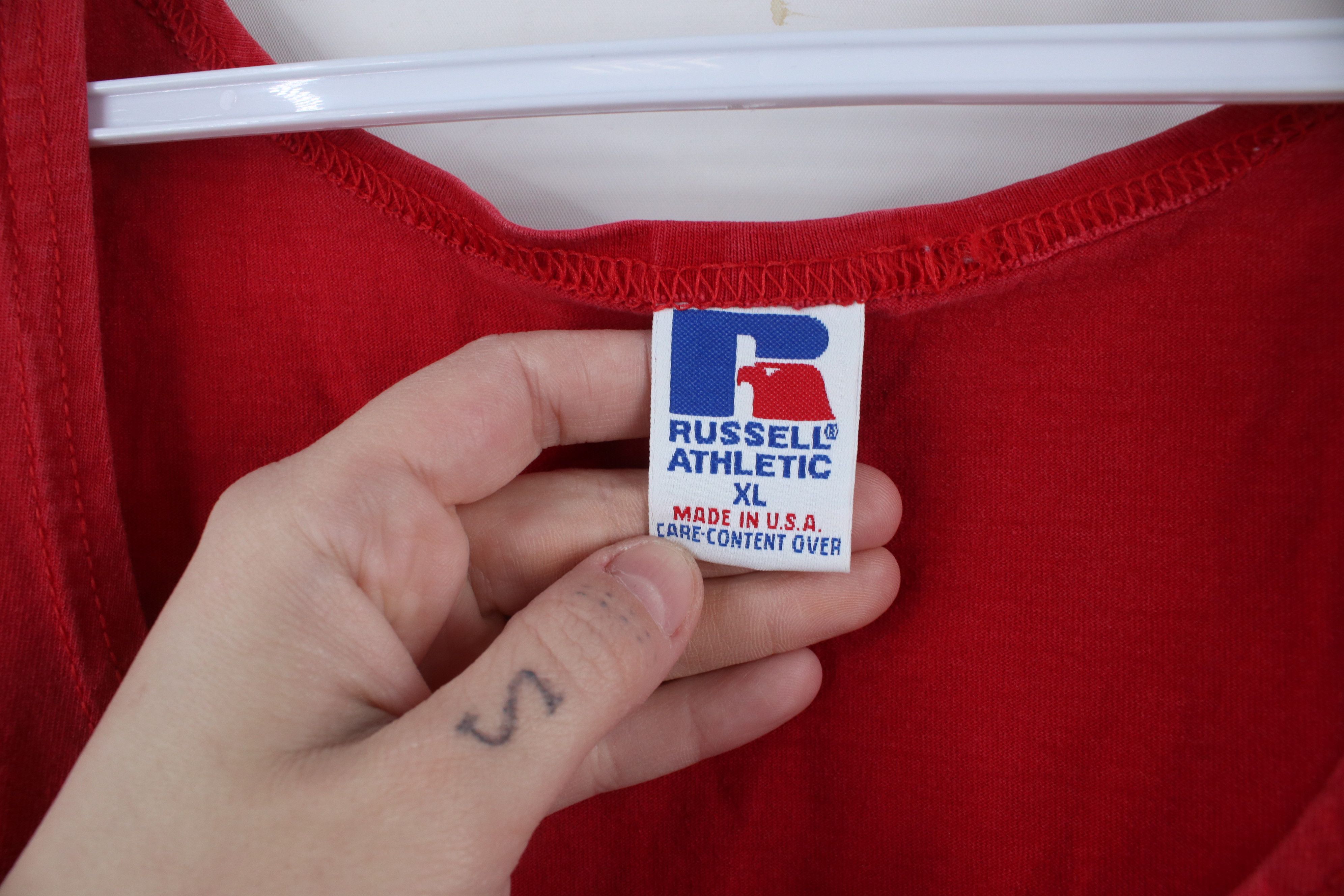 Russell Athletic × Vintage Vintage 90s Russell Athletic Heavy Cotton Tank Top T-Shirt Size US XL / EU 56 / 4 - 6 Thumbnail