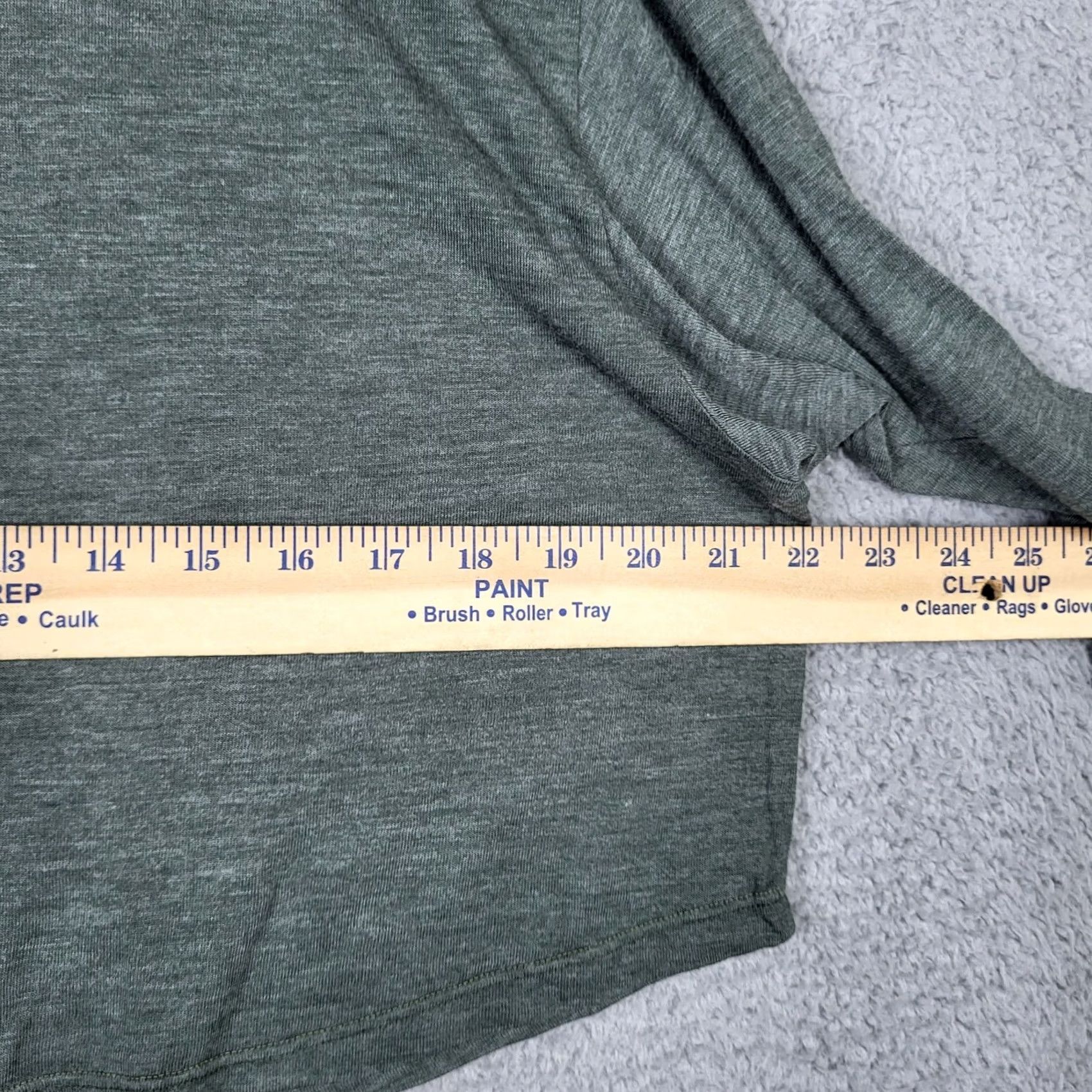 Market Market Women’s Crop Tee 3/4 Sleeve Green Slim Cropped Shirt Size 1 | Cotton Blend Size XS / US 0-2 / IT 36-38 - 7 Thumbnail