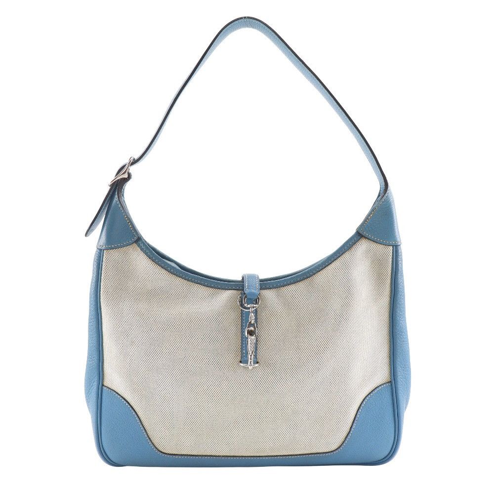 Hermes Hermes Hermès Trim31 Toile H Triomphe Clemence Shoulder Bag Textile Shoulder Bag Stamp C (1999) DUTY FREE for USA Size ONE SIZE - 1 Thumbnail