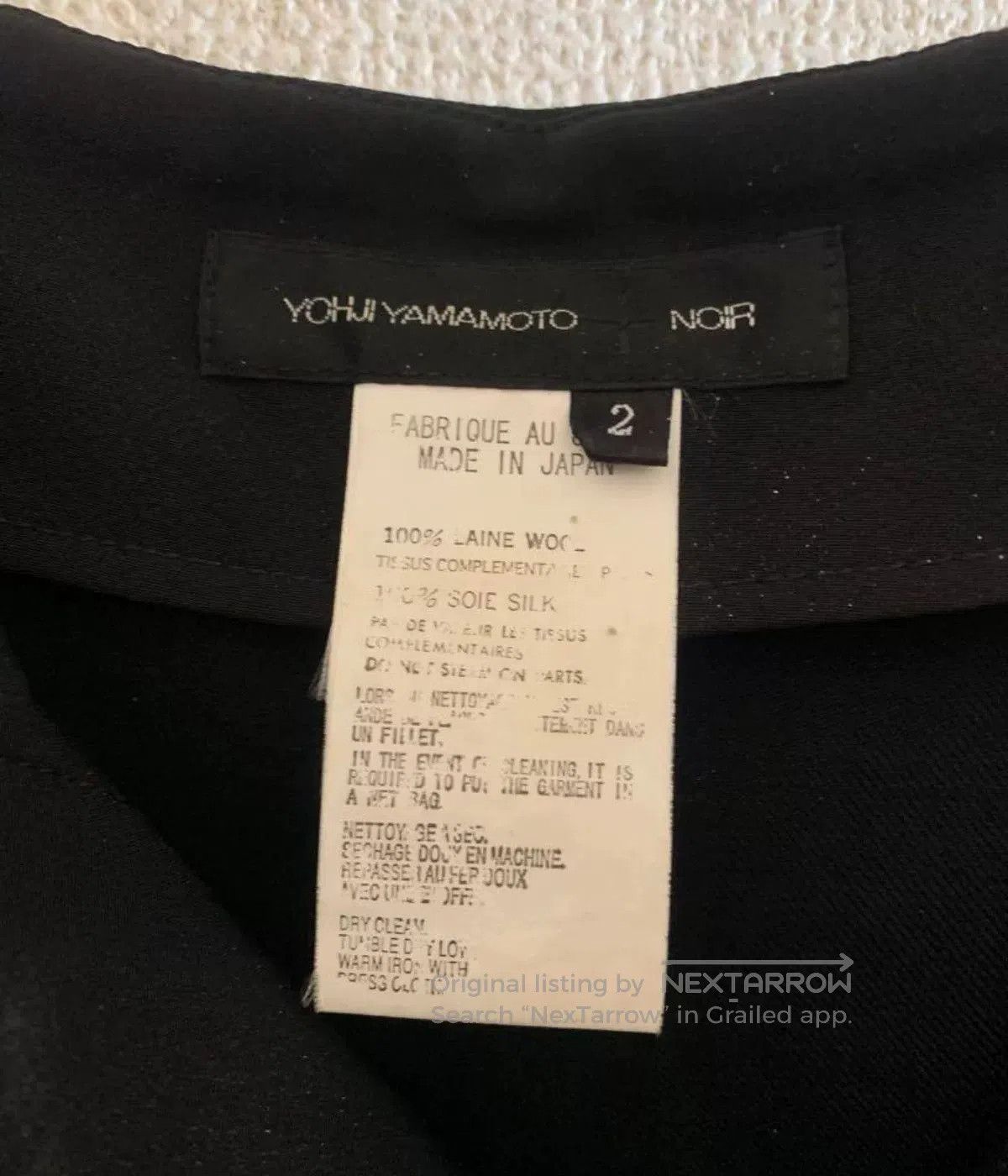 Yohji Yamamoto Yohji Yamamoto Noir Black Midi Skirt. Size 37" - 6 Thumbnail