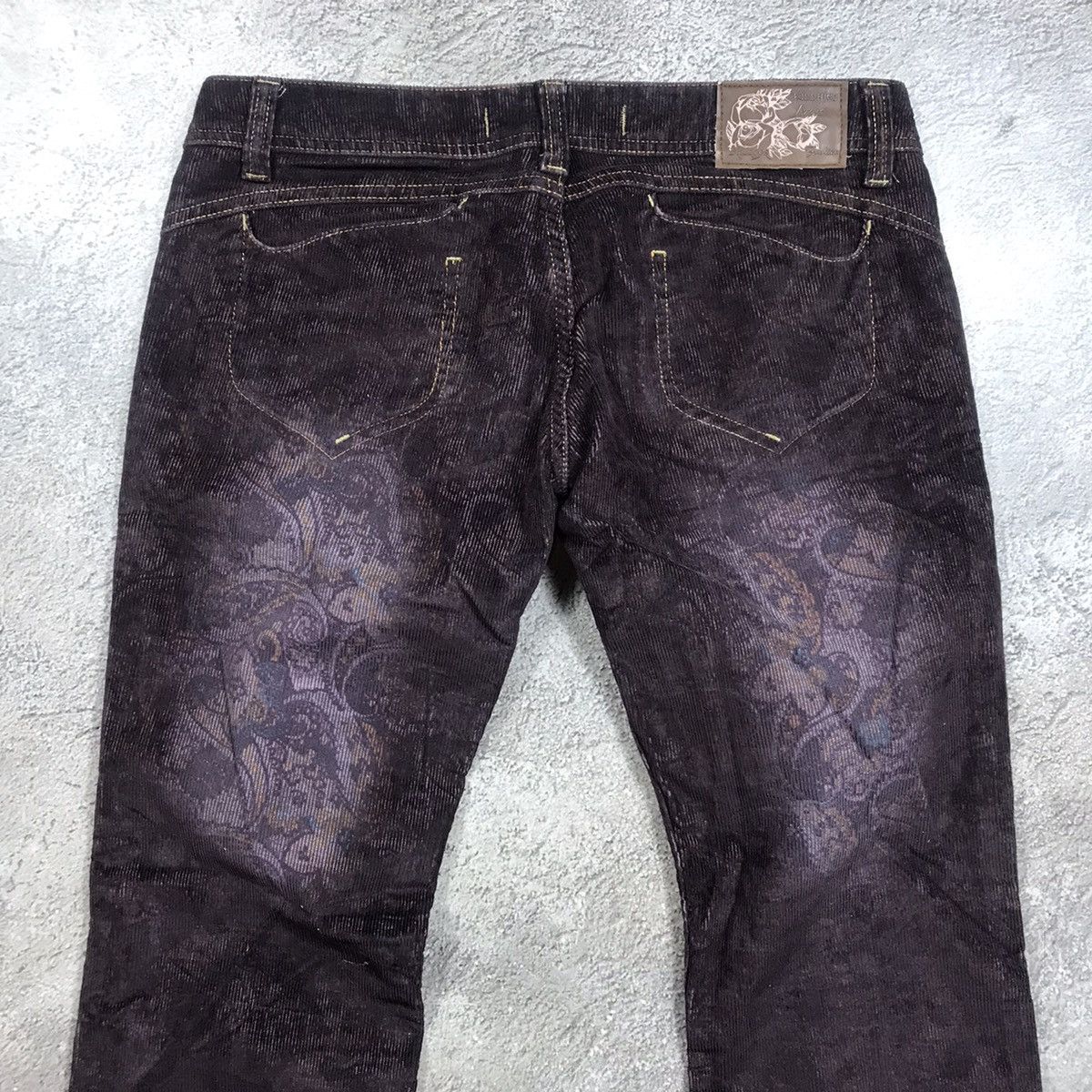 Vintage Vintage Y2K Velvet Flared Low Rise Sweatpants Grunge Slim 29 Size 29" - 5 Thumbnail