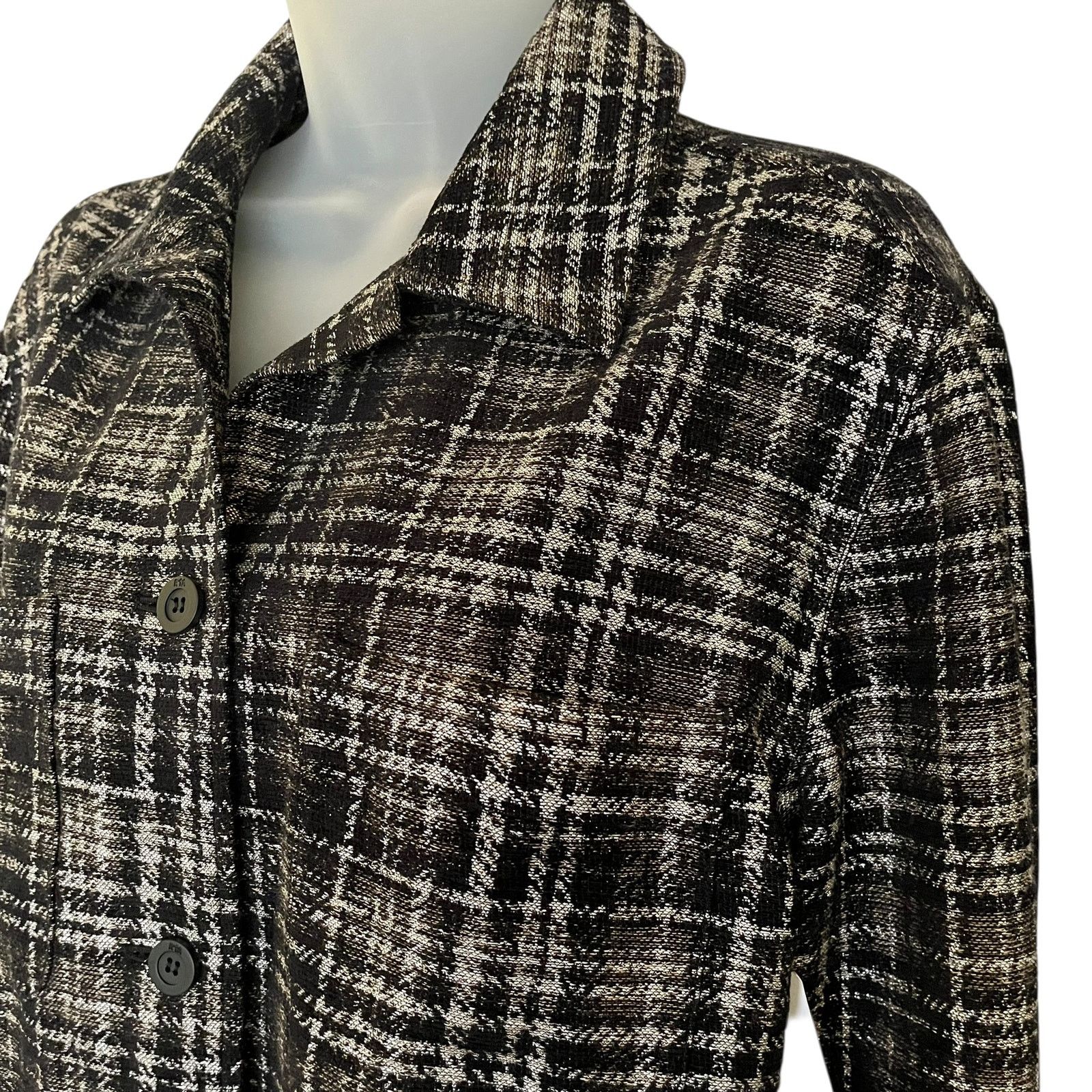 Rta NWT RtA Barry Shirt Jacket Shacket in Metallic Army Plaid Size M / US 6-8 / IT 42-44 - 12 Thumbnail