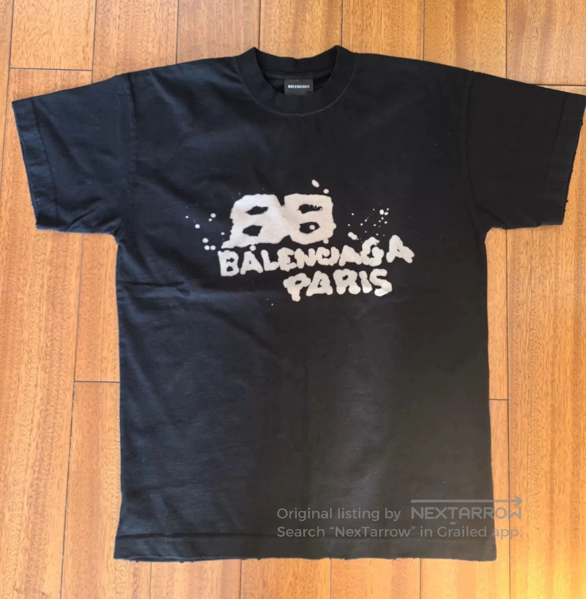 Balenciaga Balenciaga Paint Splatter BB Short Sleeve Tee. Size US XS / EU 42 / 0 - 1 Thumbnail