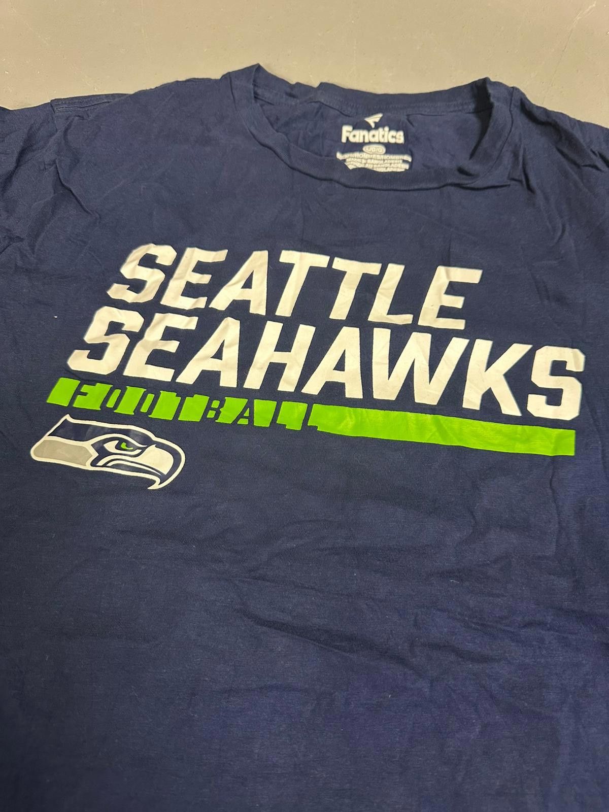 Designer Seattle Seahawks Fanatics T-Shirt - Navy Blue Size US L / EU 52-54 / 3 - 3 Thumbnail