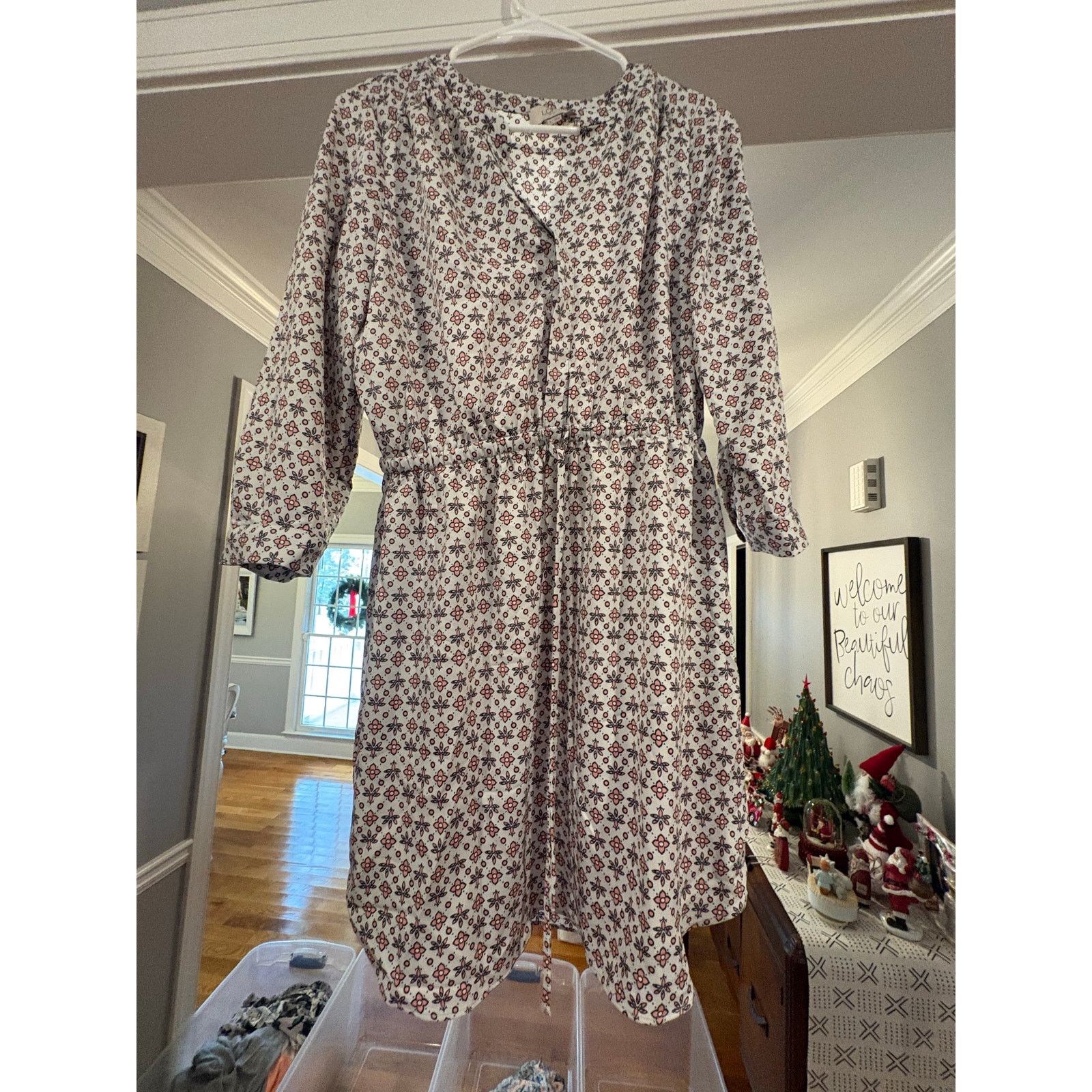 Loft LOFT Outlet Floral Dress Size Small Pink Blue 3/4 Sleeve Size S / US 4 / IT 40 - 2 Thumbnail
