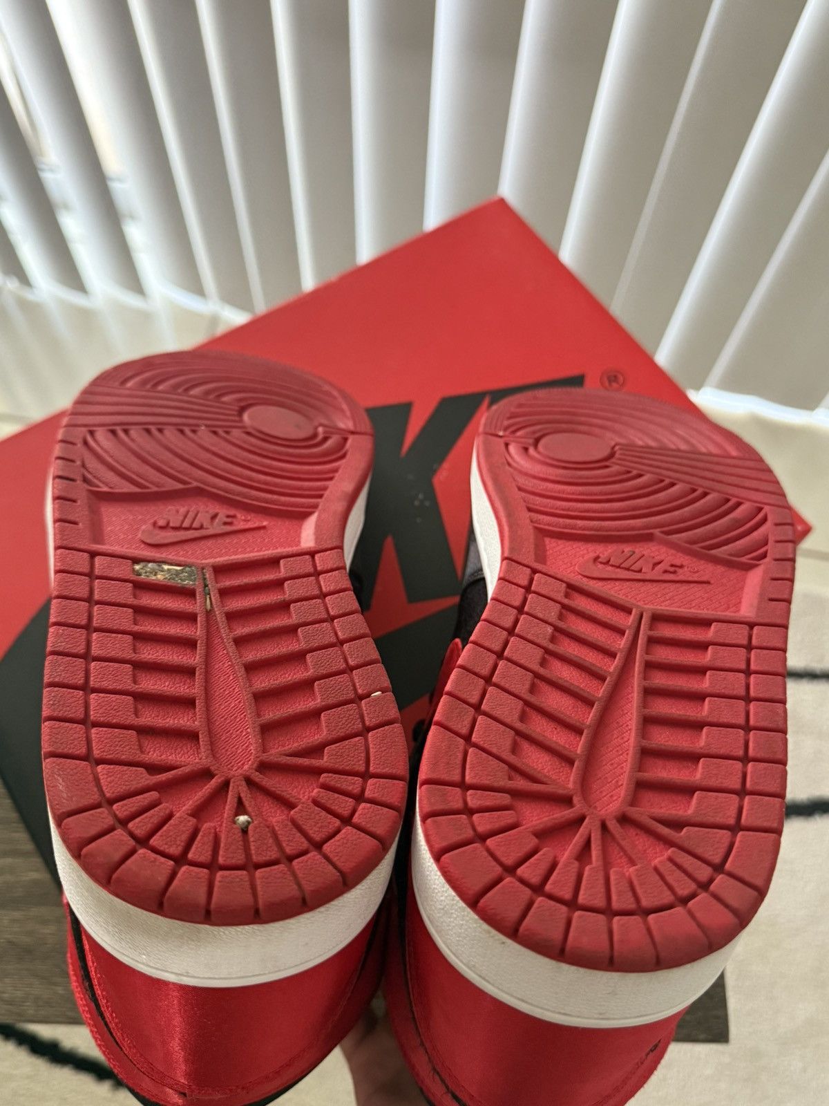 Jordan Brand Satin Bred Jordan 1 Size US 12 / EU 45 - 3 Thumbnail