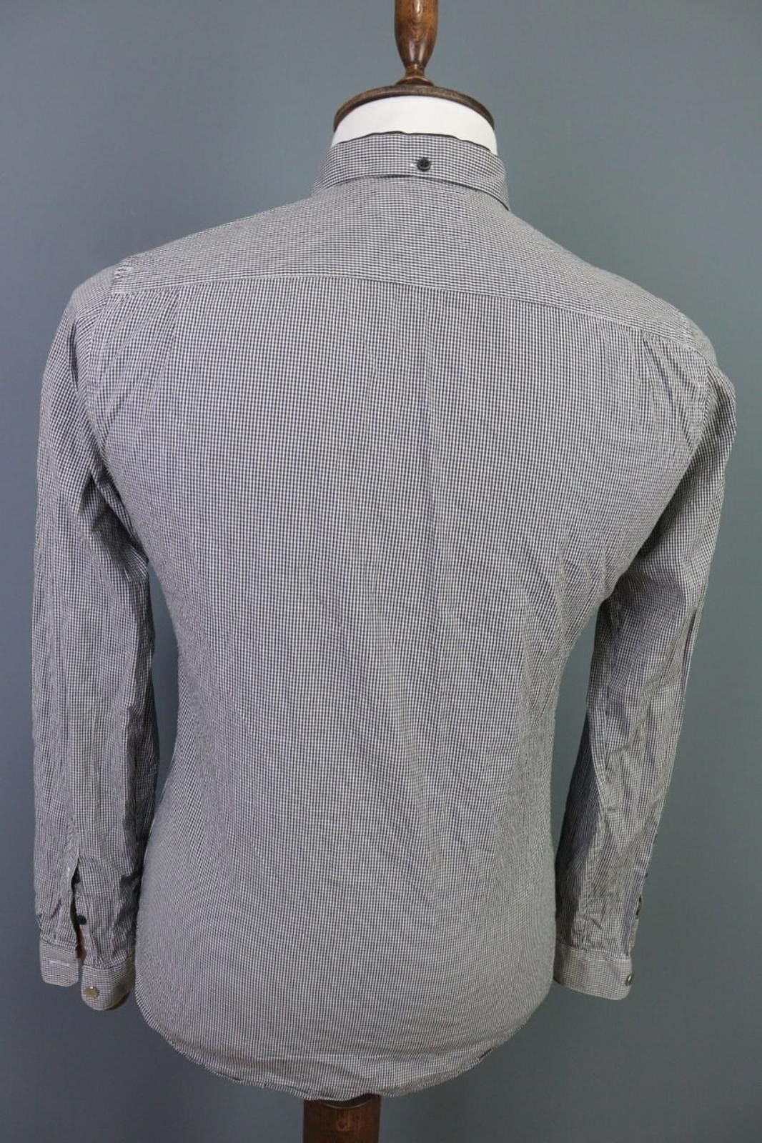 The Kooples The Kooples Sport Fitted Check Gray Shirt Size S Size US S / EU 44-46 / 1 - 11 Thumbnail