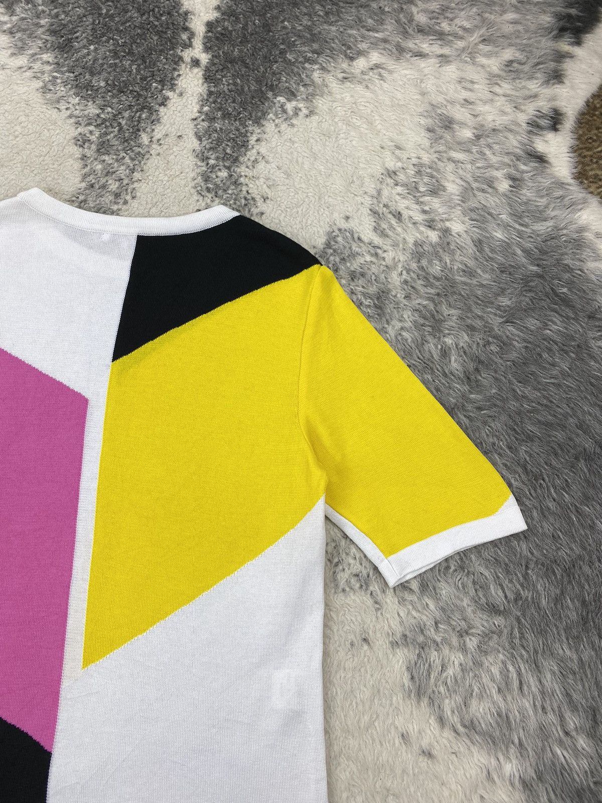 Christian Dior Monsieur × Dior Vintage CHRISTIAN DIOR Parallelograms Geometric Knit Shirt Size M / US 6-8 / IT 42-44 - 15 Thumbnail