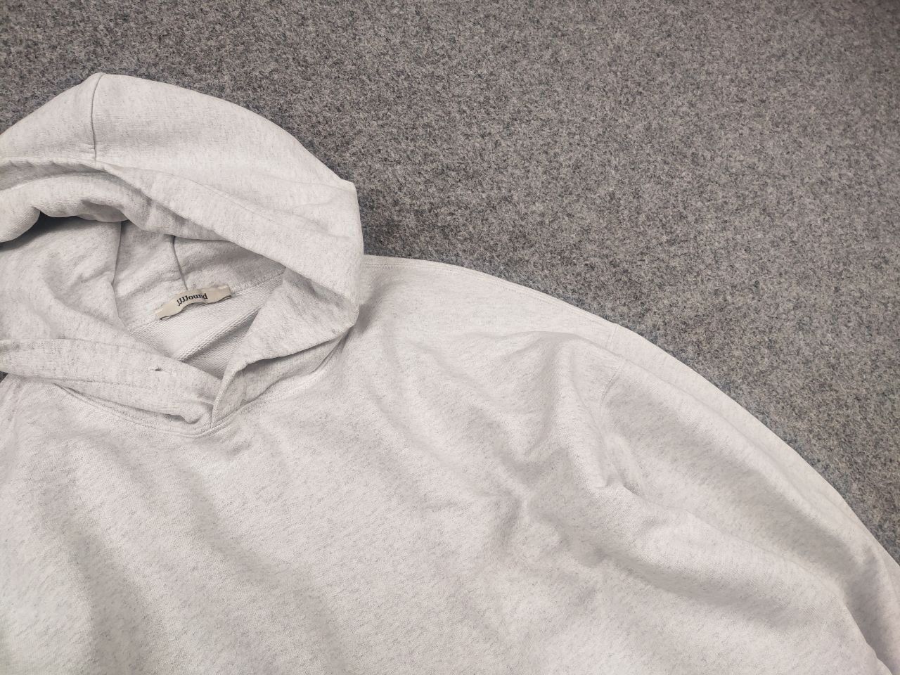 JJJJound JJJJound Design Oatmeal Oversized Gray Pullover Hoodie Logo Size US L / EU 52-54 / 3 - 7 Thumbnail
