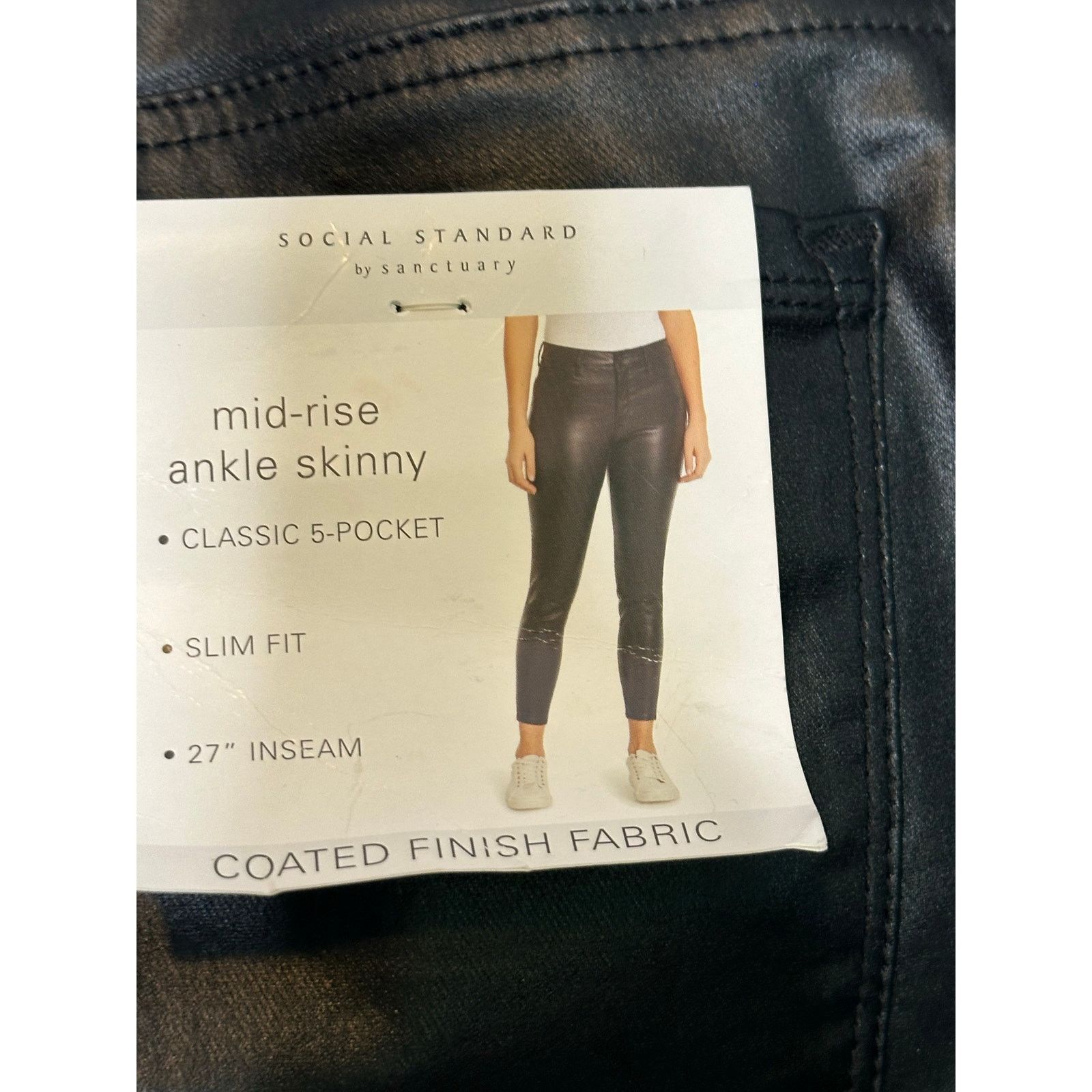 Sanctuary Sanctuary Social Standard Coated Ankle Skinny Jeans size 16 Size 38" / US 16 / IT 52 - 9 Thumbnail