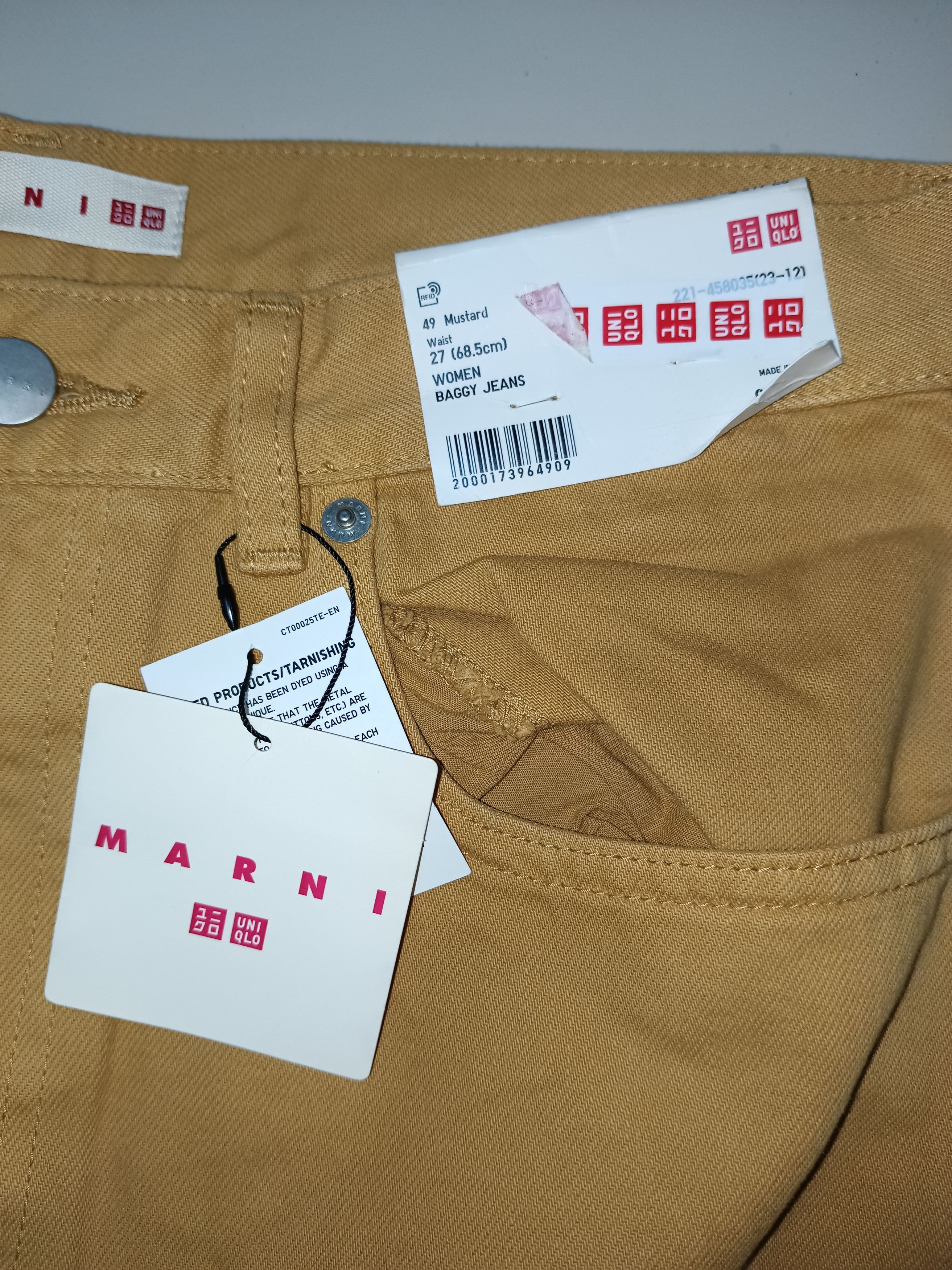 Japanese Brand × Marni Marni Uniqlo high-rise wide leg/baggy jeans Size US 28 / EU 44 - 9 Thumbnail