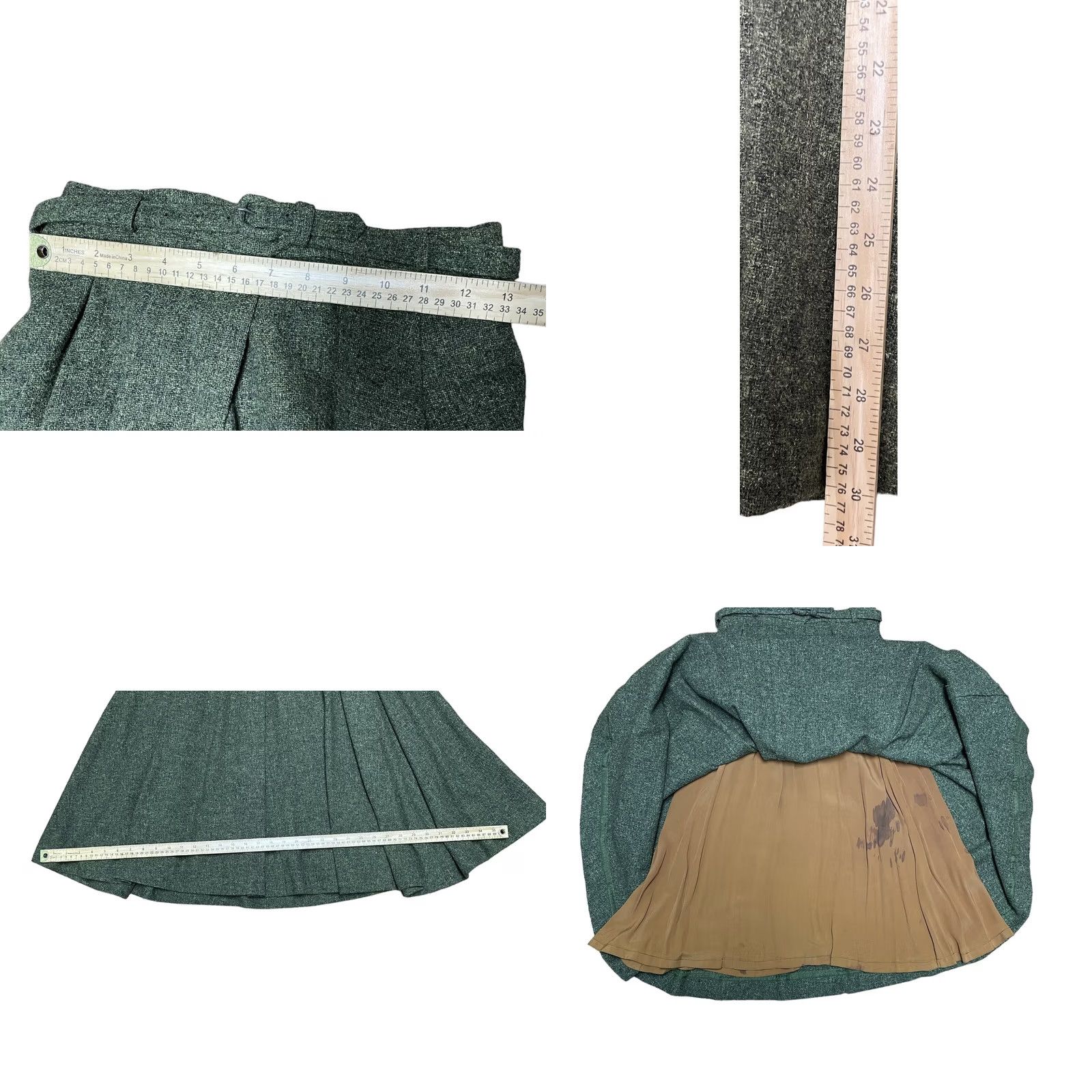 Vintage VINTAGE Peck & Peck Green Maxi Skirt Longline 60s 70s S-M 28” Waist W/Belt Dress Women Womens Size 28" / US 6 / IT 42 - 8 Thumbnail