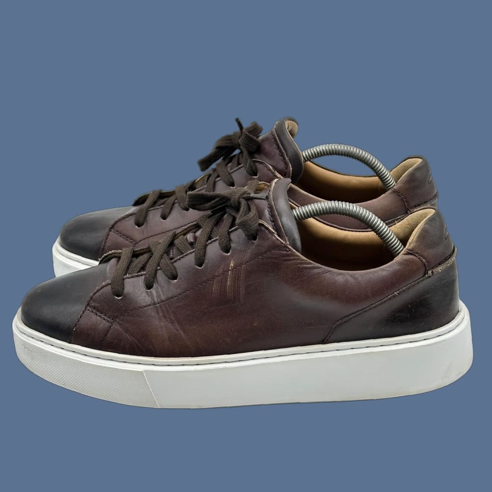 Clarks Hero Lite Lace Mens Size 11 M Brown Leather Low Top Casual Comfort Shoe